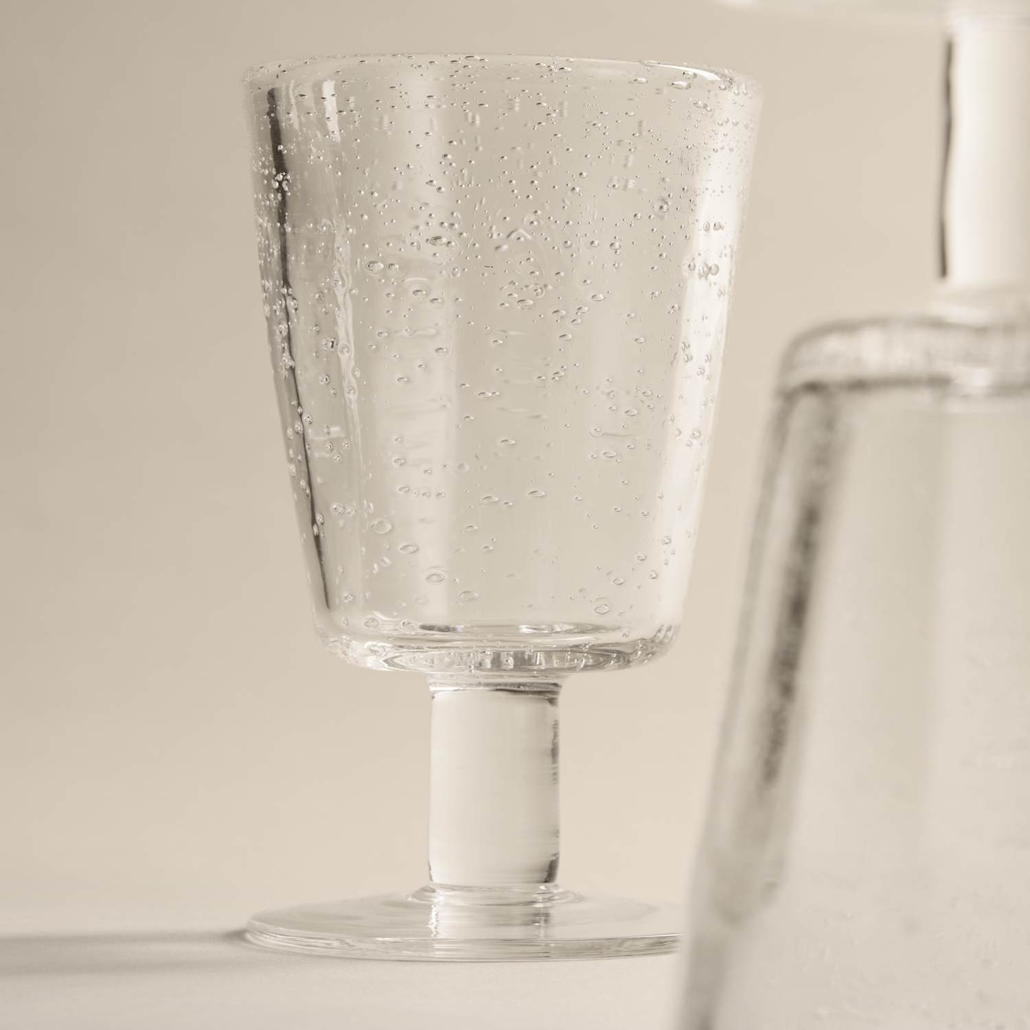 M&S Set of 2 Bubble Wine Glasses - Clear