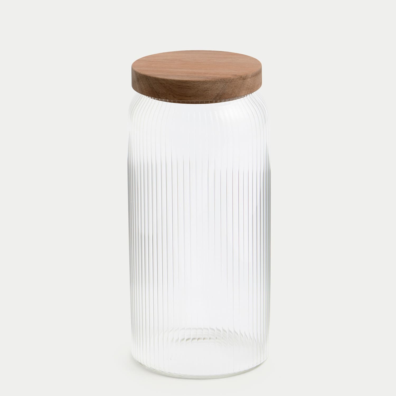 M&S Large Ribbed Glass Storage Jar