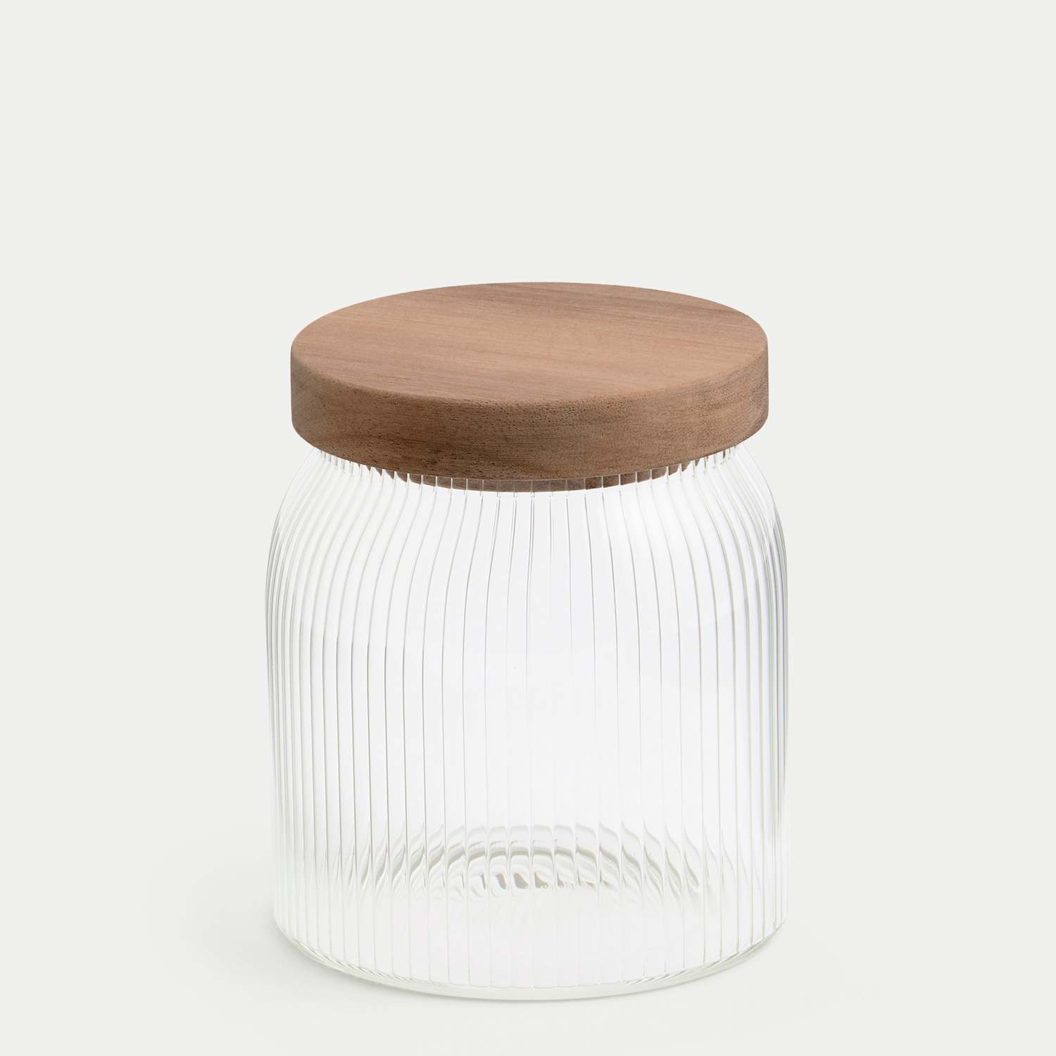 M&S Small Ribbed Glass Storage Jar