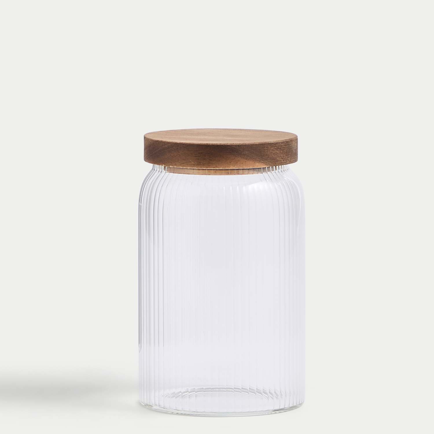 M&S Medium Ribbed Glass Storage Jar