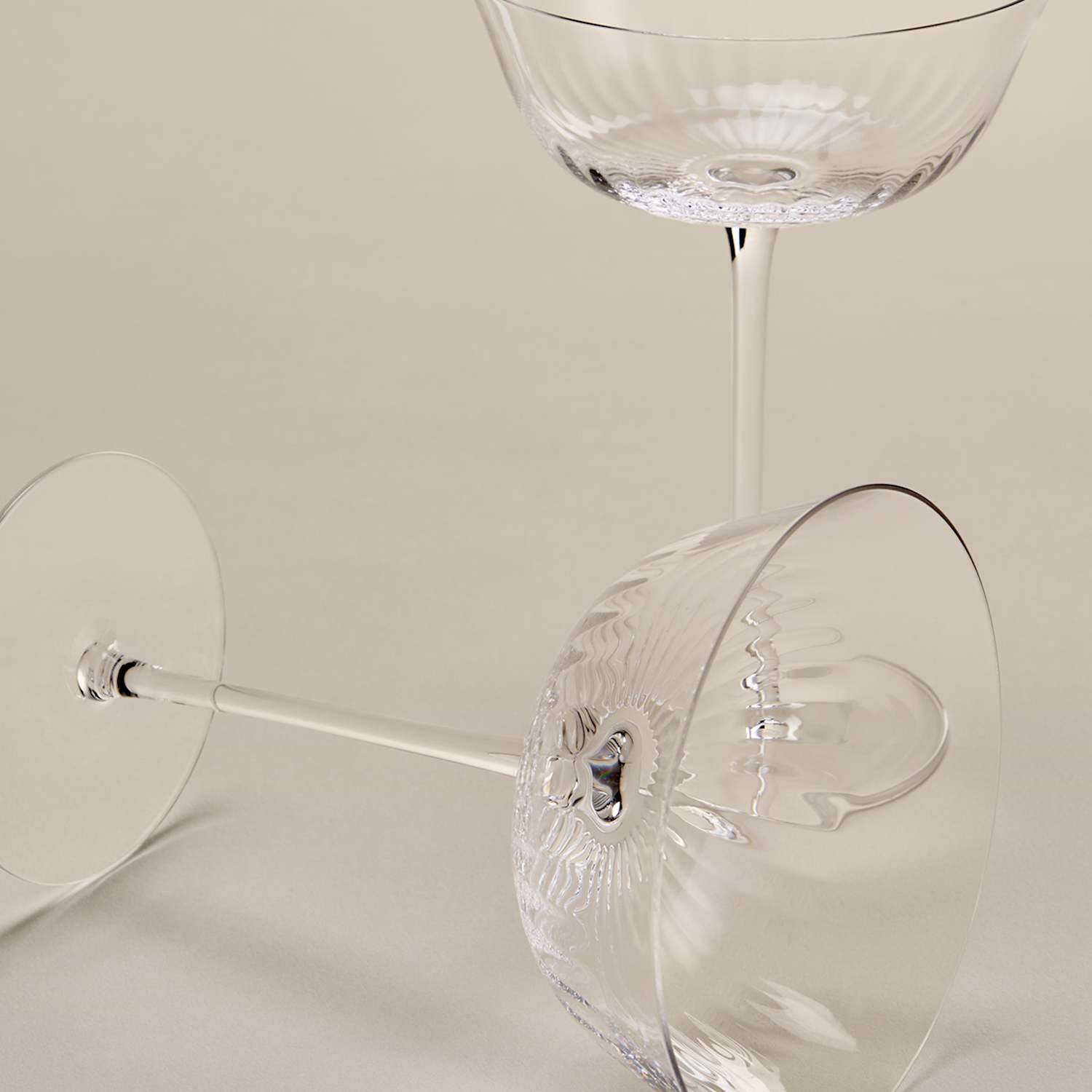 M&S Set of 2 Delphine Coupes - Clear