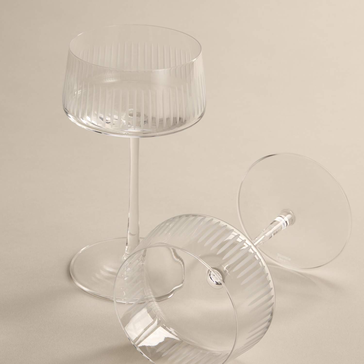 M&S Set of 4 Marais Crystal Coupe Glasses - Clear
