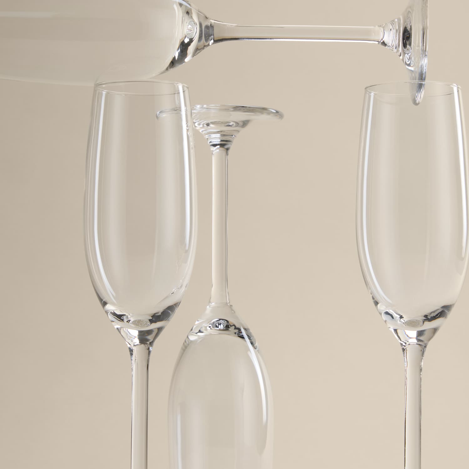 M&S Set of 4 Everyday Champagne Flutes - Clear