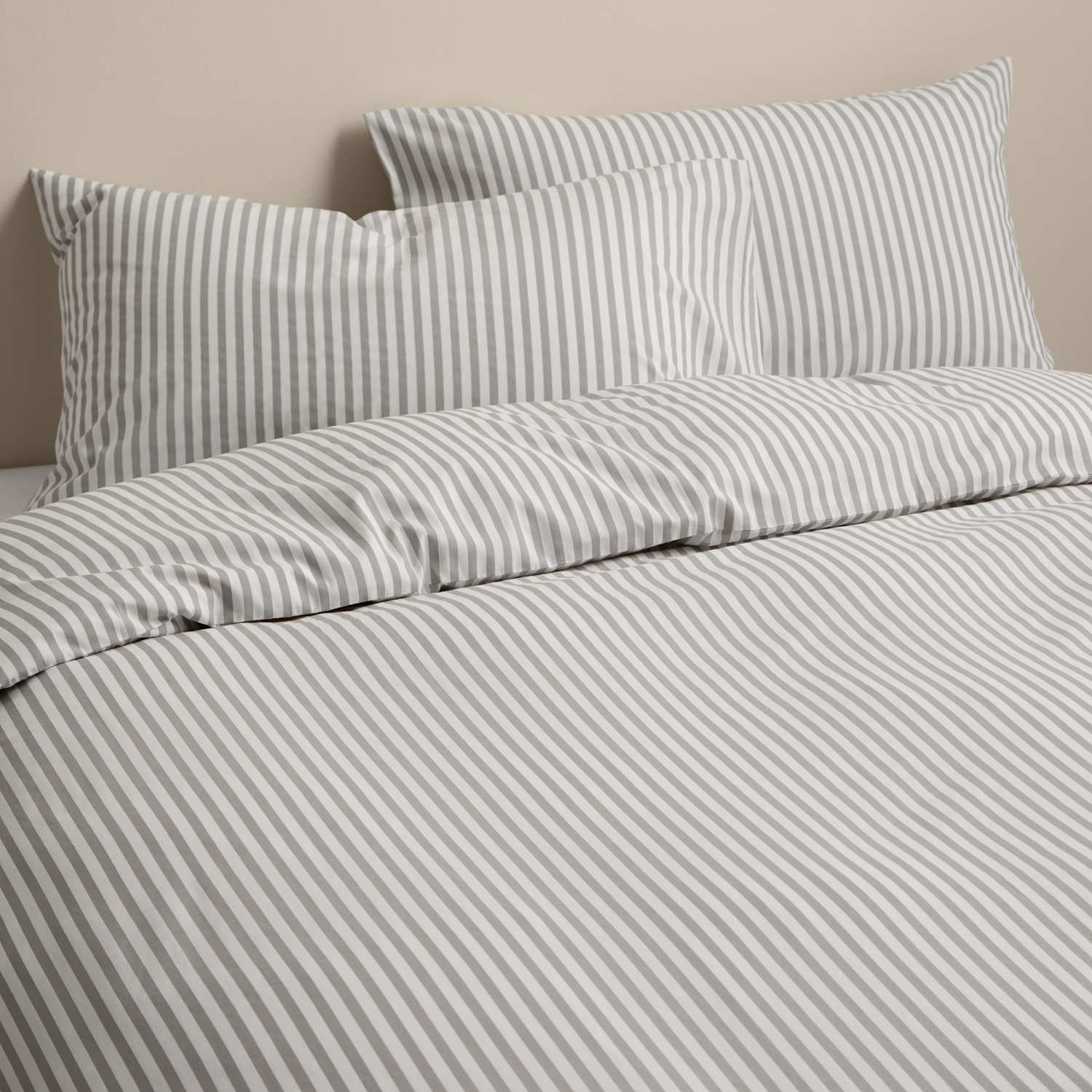 M&S Cotton Blend Simple Stripe Bedding Set - King Size (5 ft) - Marble