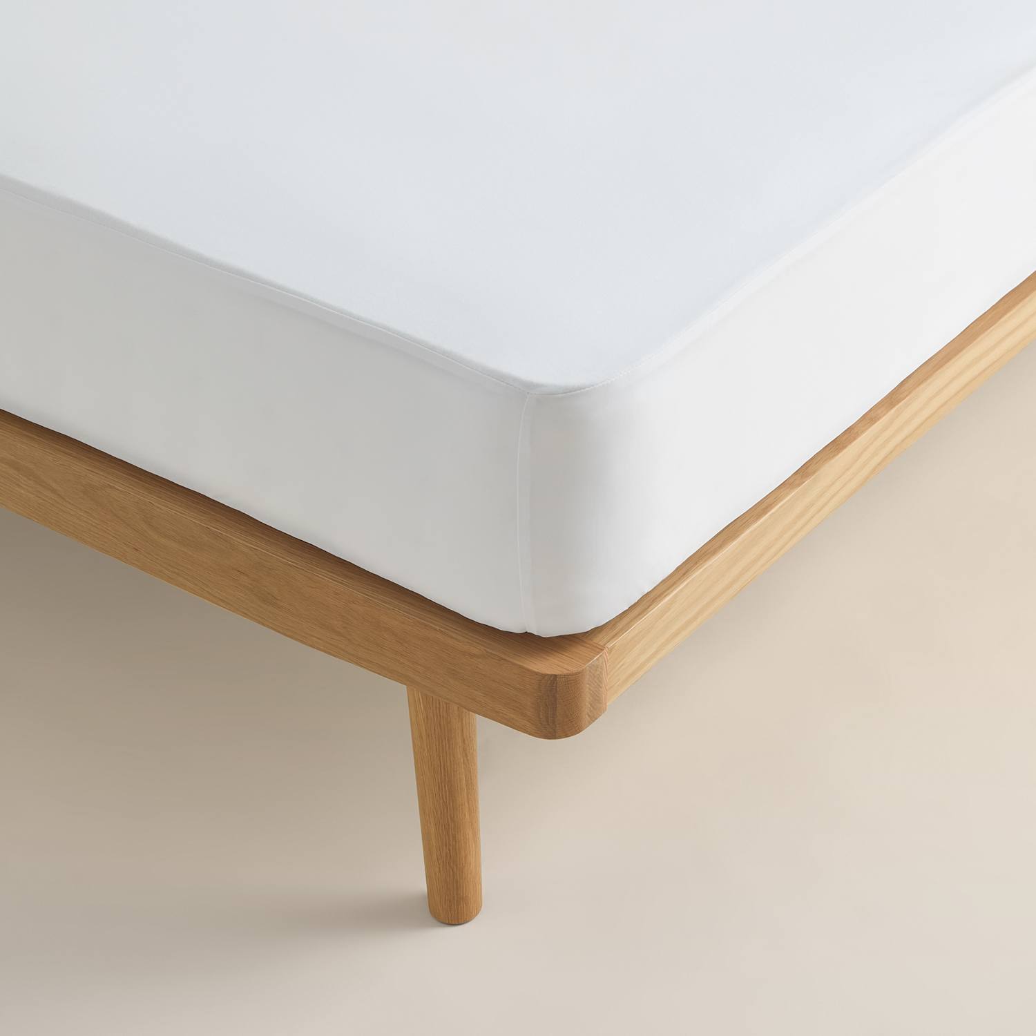 M&S Pure Cotton Waterproof Extra Deep Mattress Protector - Double (4 ft 6) - White