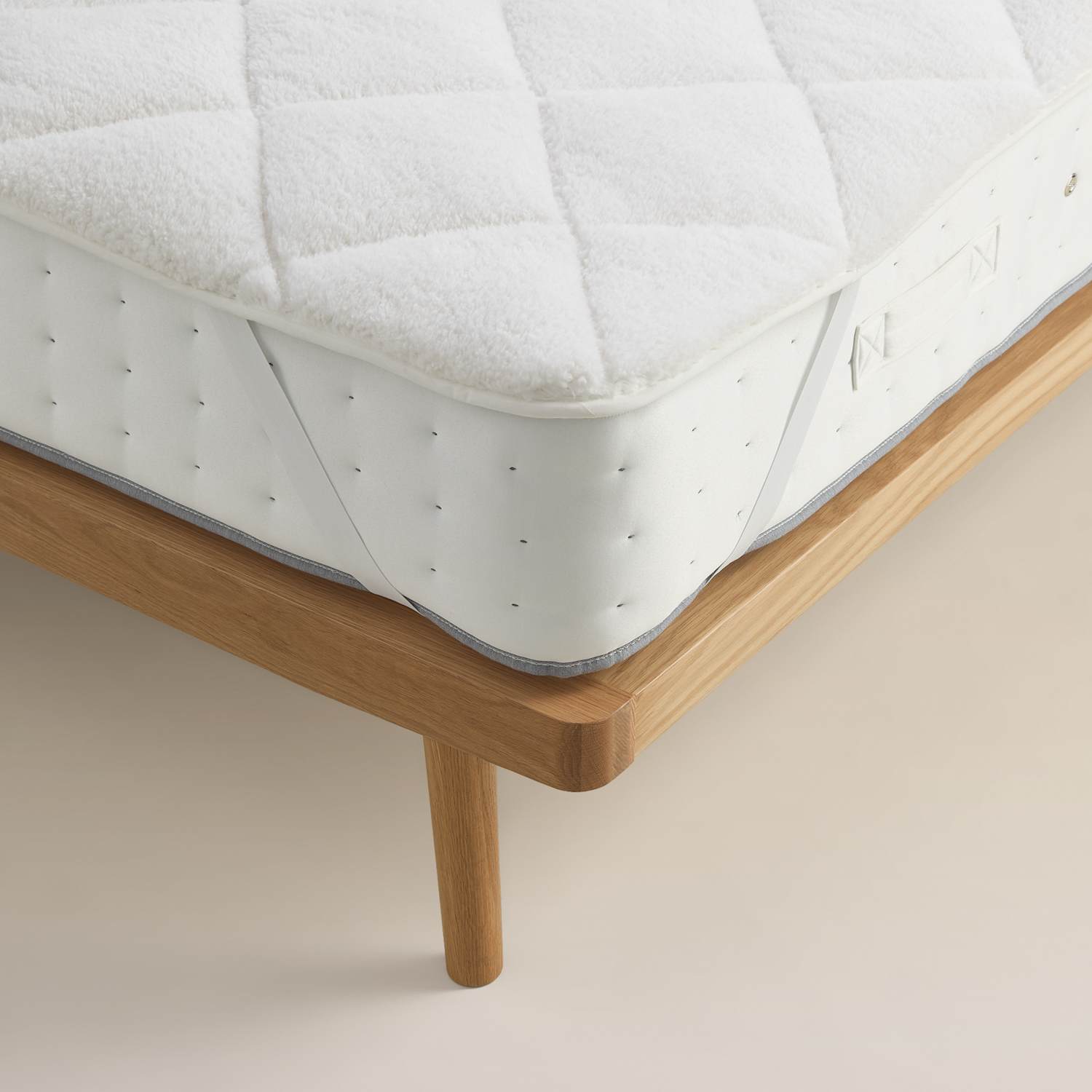Sleep Solutions Teddy Fleece Mattress Topper - Single (3 ft) - White - Available at M&S