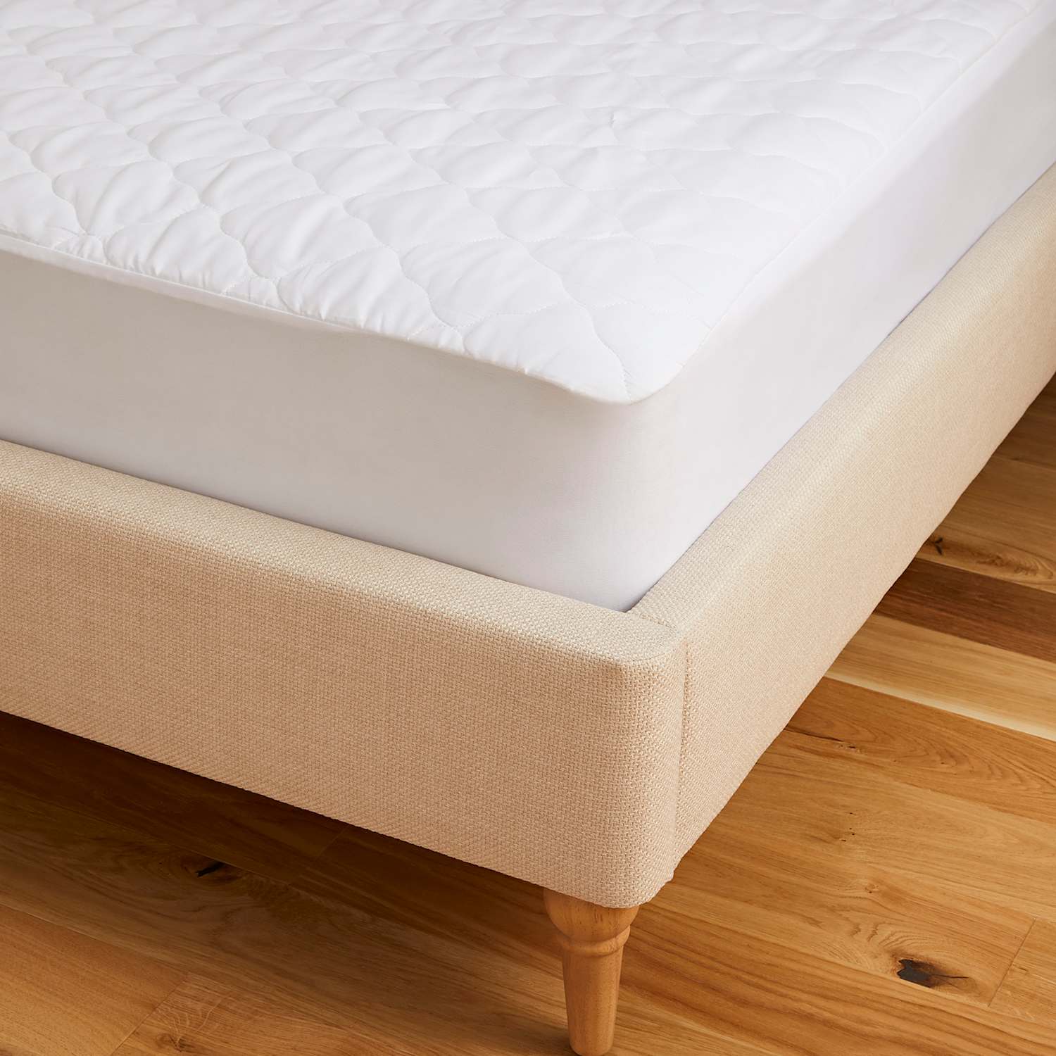 Sleep Solutions Quilted Waterproof Extra Deep Mattress Protector - King Size (5 ft) - White - Available at M&S