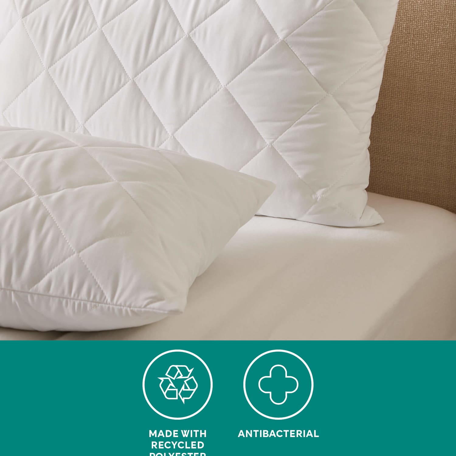 M&S 2 Pack Simply Protect Pillow Protectors - White
