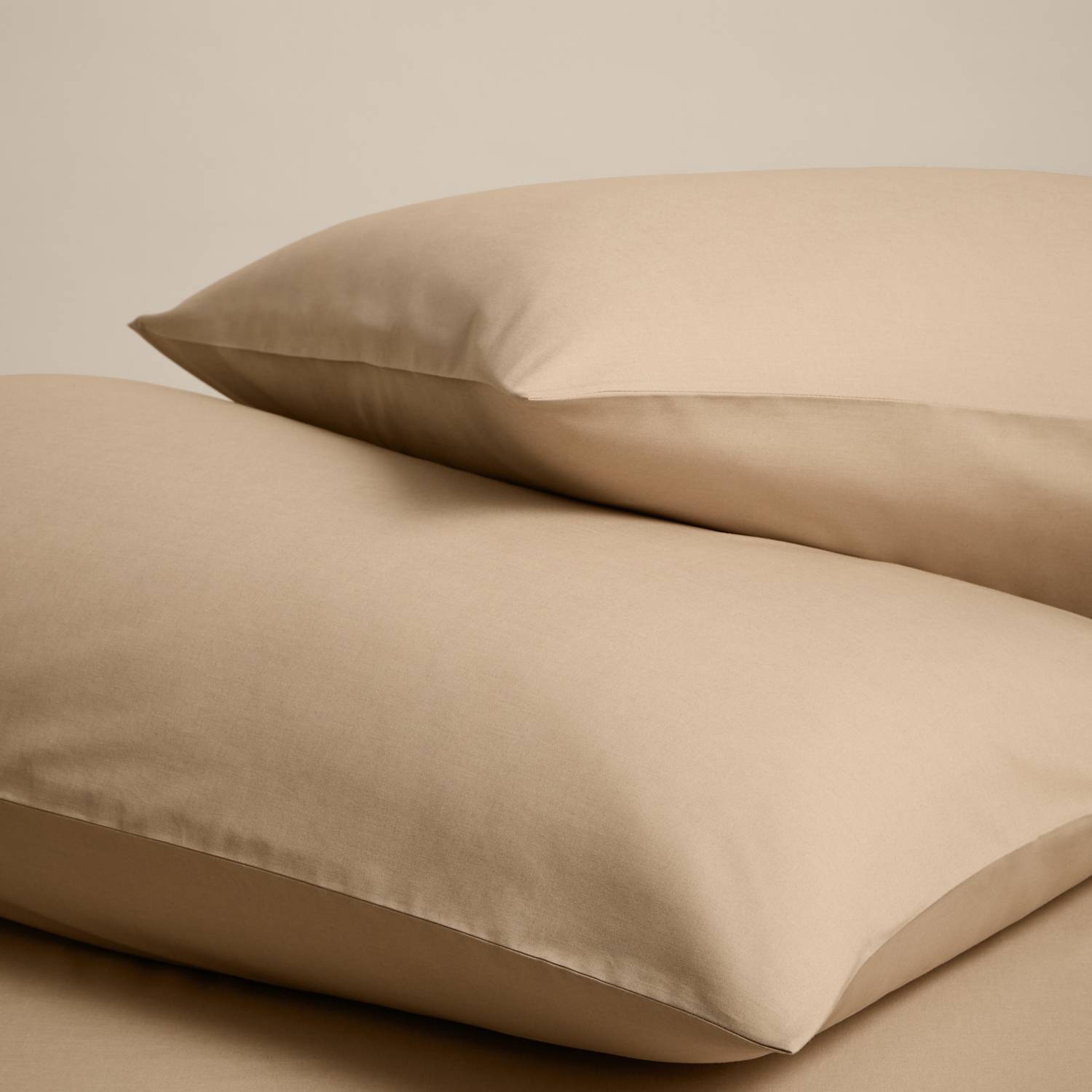 M&S 2 Pack Cotton Rich Pillowcases - Biscuit