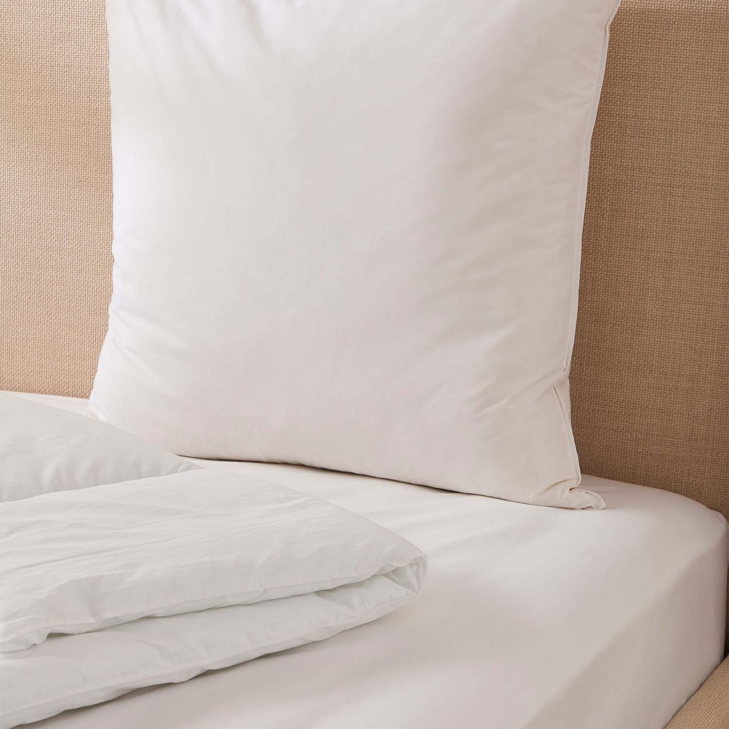 M&S Duck Feather & Down Square Pillow - White