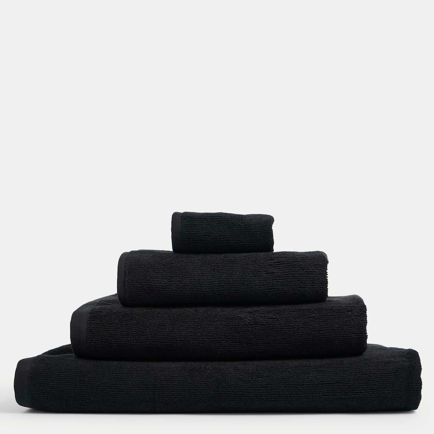 M&S Ultra Dry Pure Cotton Towel - Bath Sheet - Black