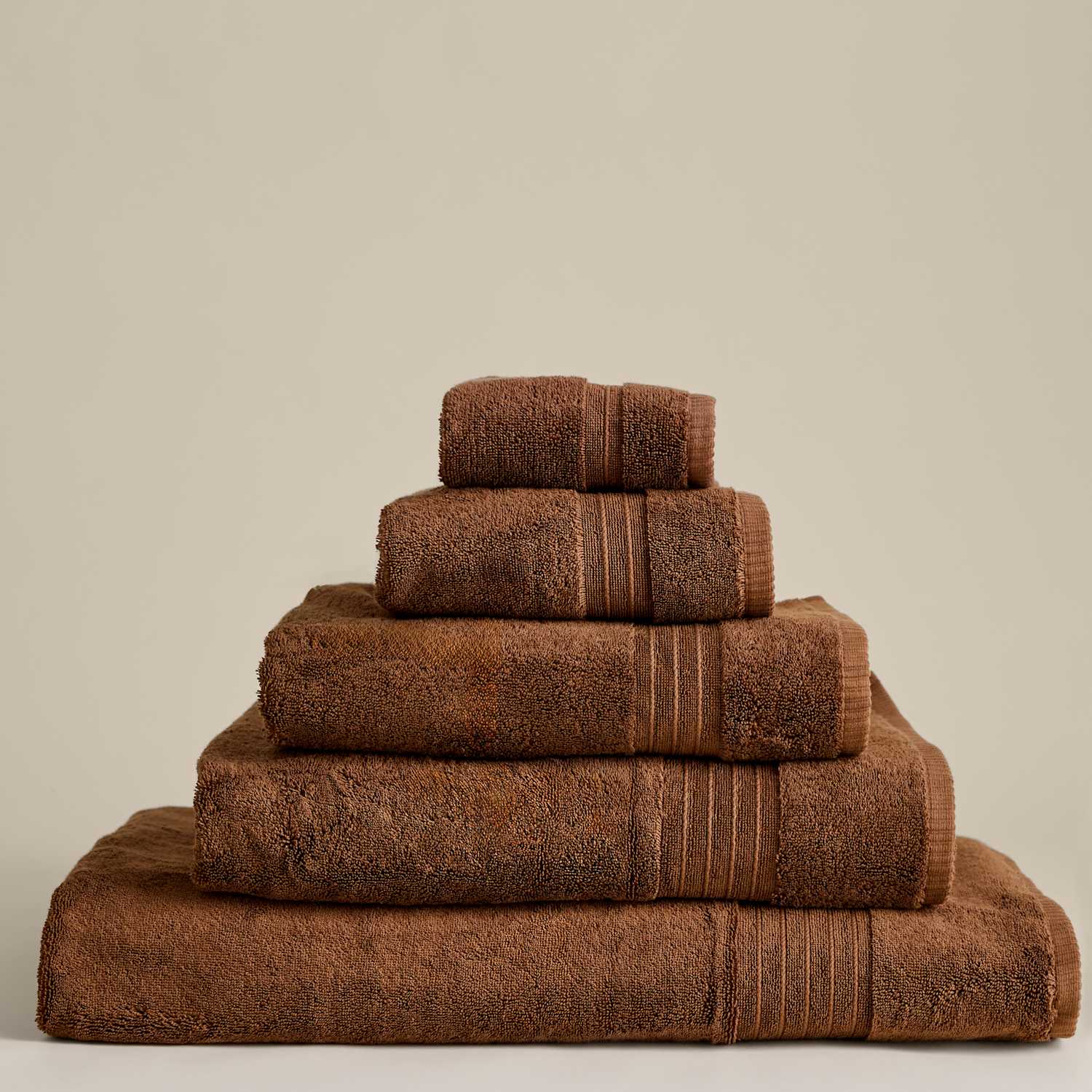 M&S Egyptian Cotton Towel - 2 Pack Face Towels - Amber
