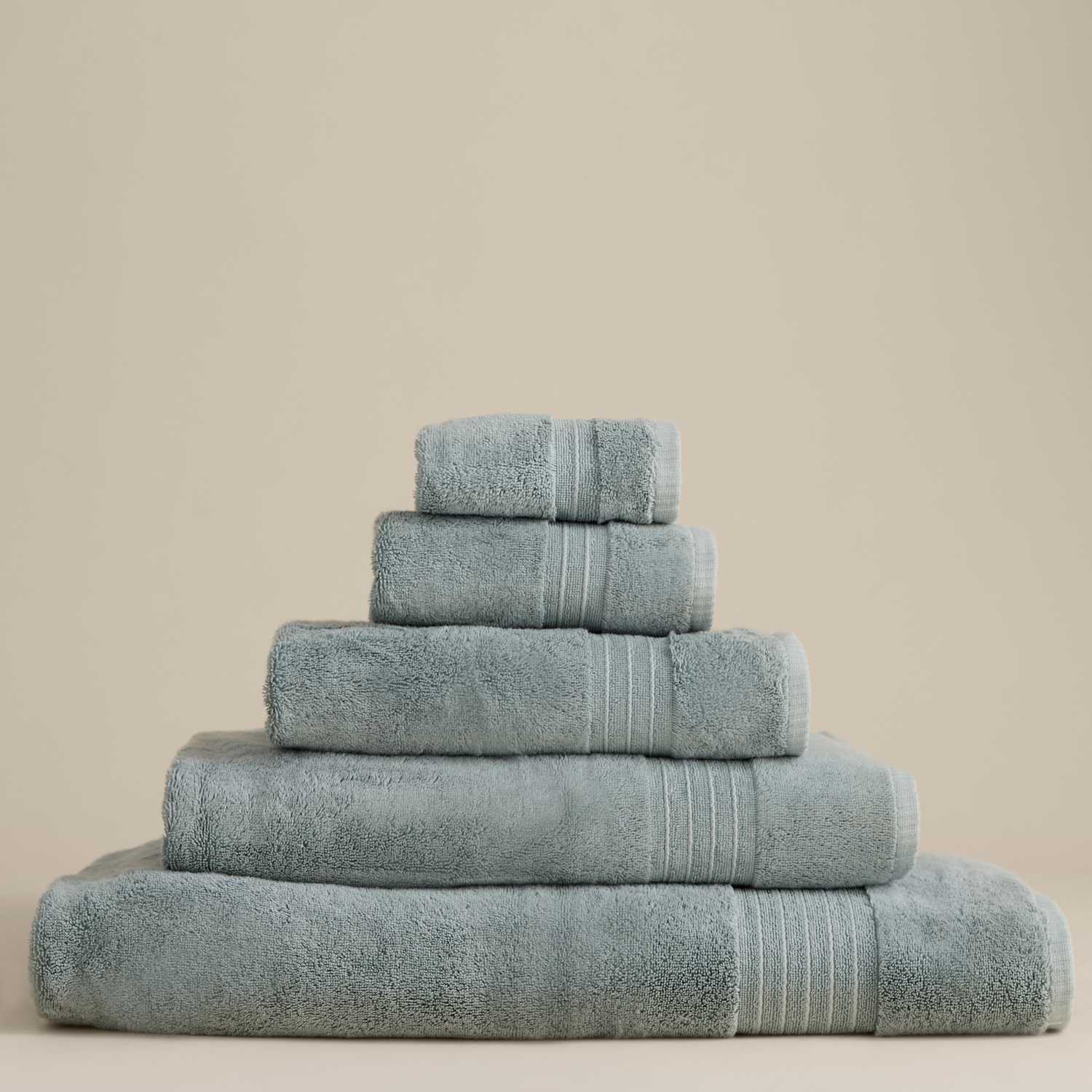 M&S Egyptian Cotton Towel - 2 Pack Face Towels - Seafoam