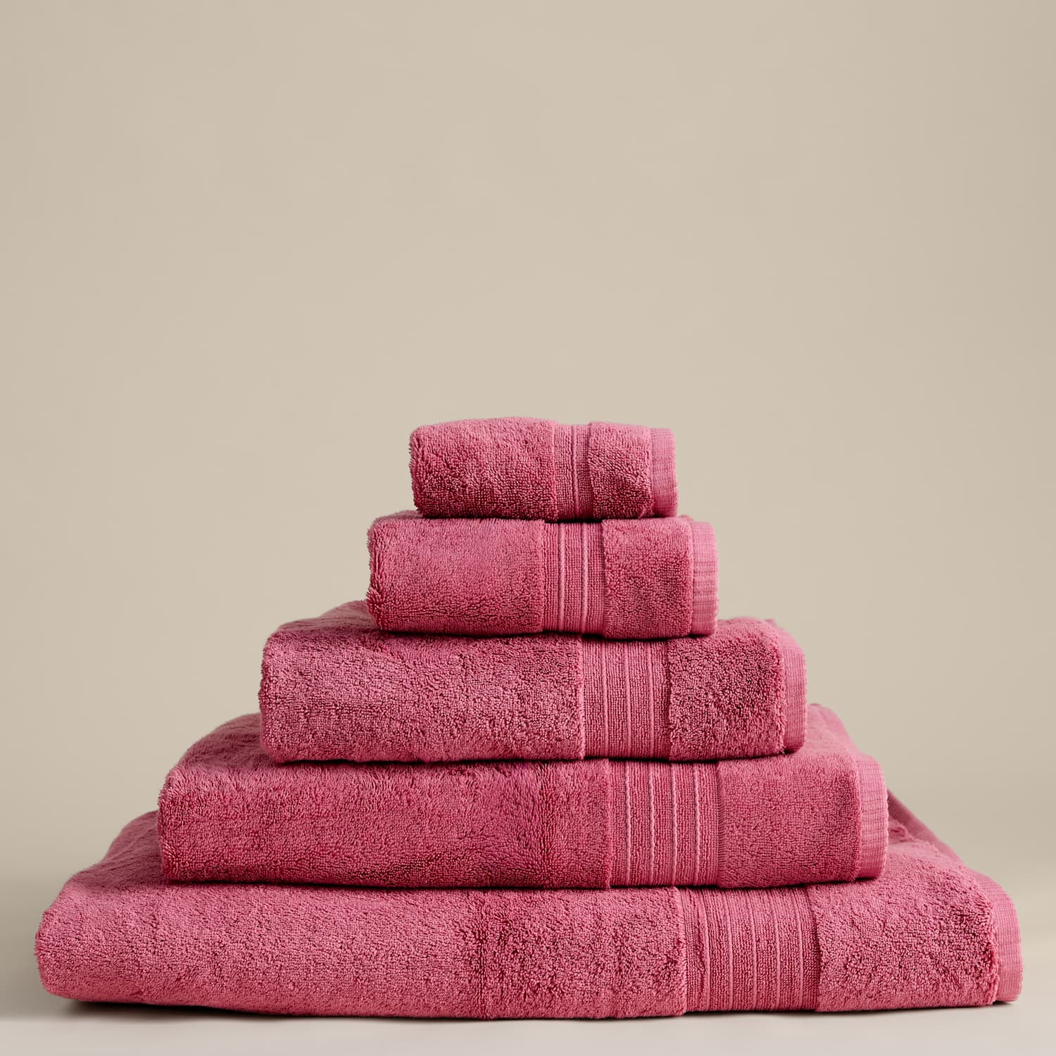 M&S Egyptian Cotton Towel - 2 Pack Face Towels - Dusky Rose