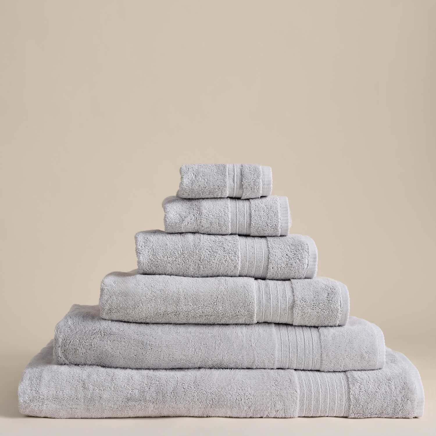 M&S Egyptian Cotton Towel - 2 Pack Face Towels - Dove