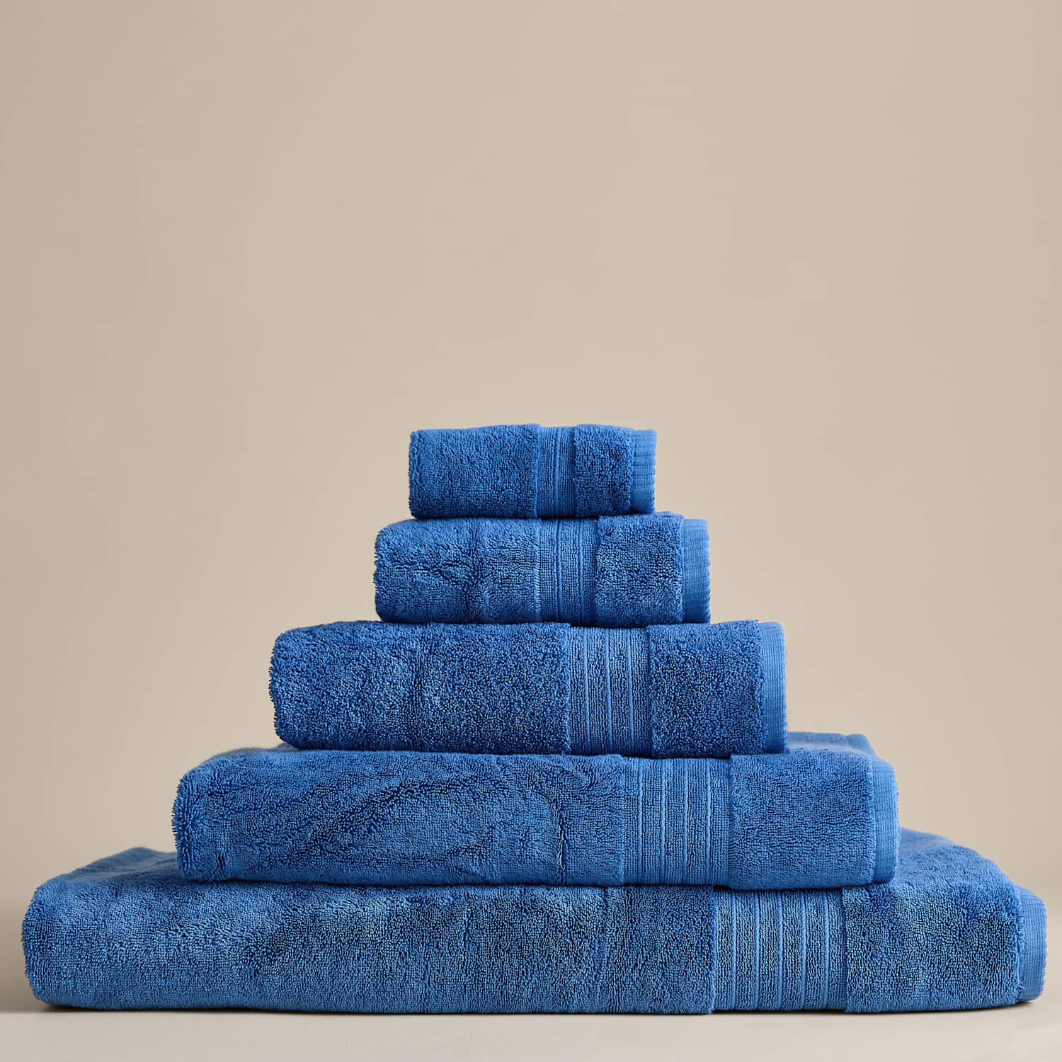 M&S Egyptian Cotton Towel - 2 Pack Face Towels - Bright Blue
