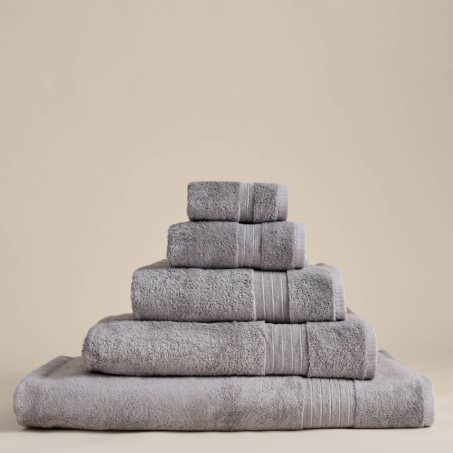 M&S Egyptian Cotton Towel - 2 Pack Face Towels - Marble