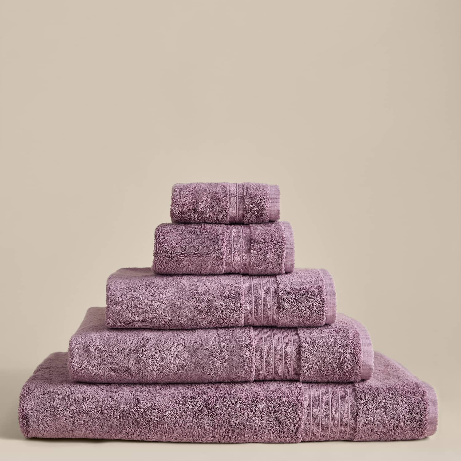 M&S Egyptian Cotton Towel - 2 Pack Face Towels - Mauve