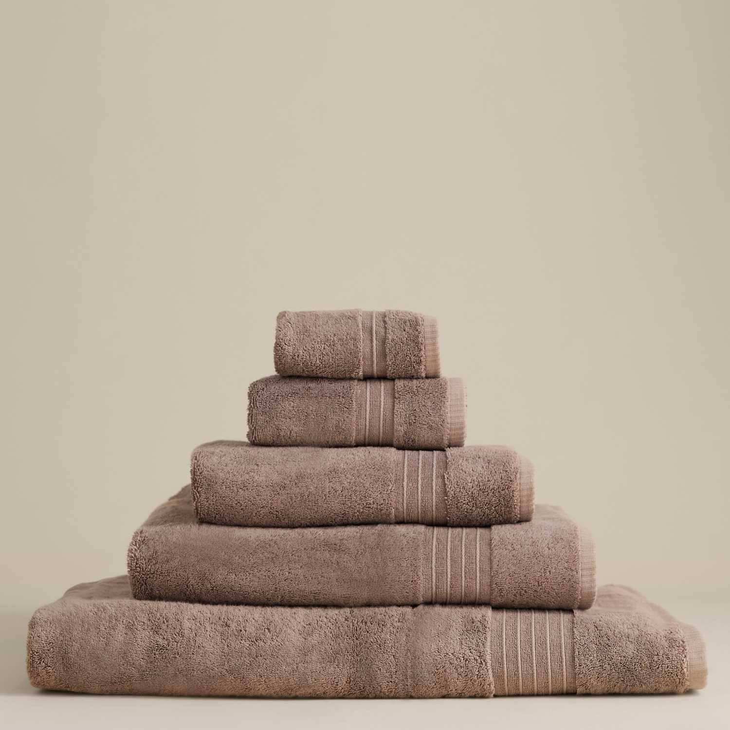 M&S Egyptian Cotton Towel - 2 Pack Face Towels - Mink