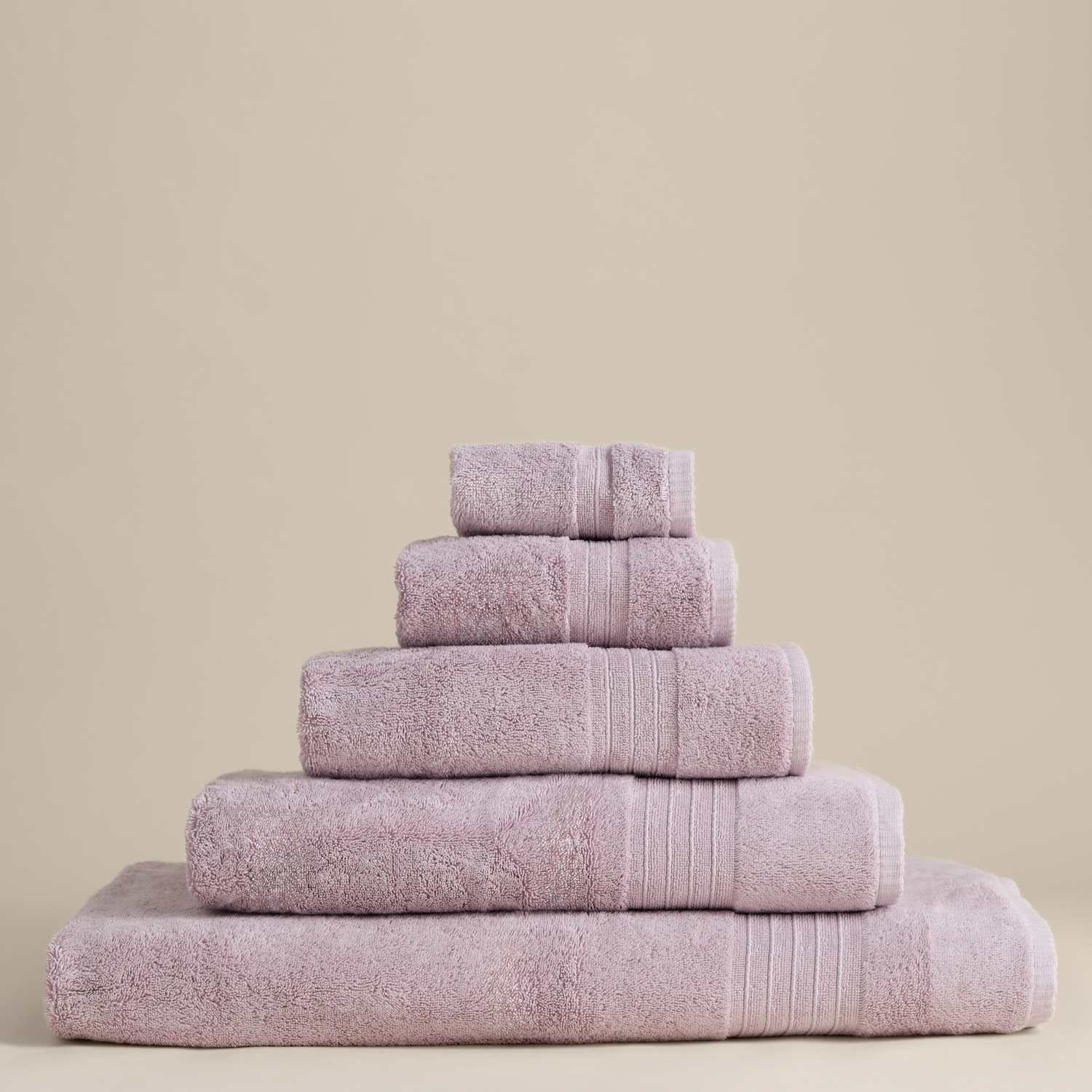 M&S Egyptian Cotton Towel - 2 Pack Face Towels - Pale Lilac