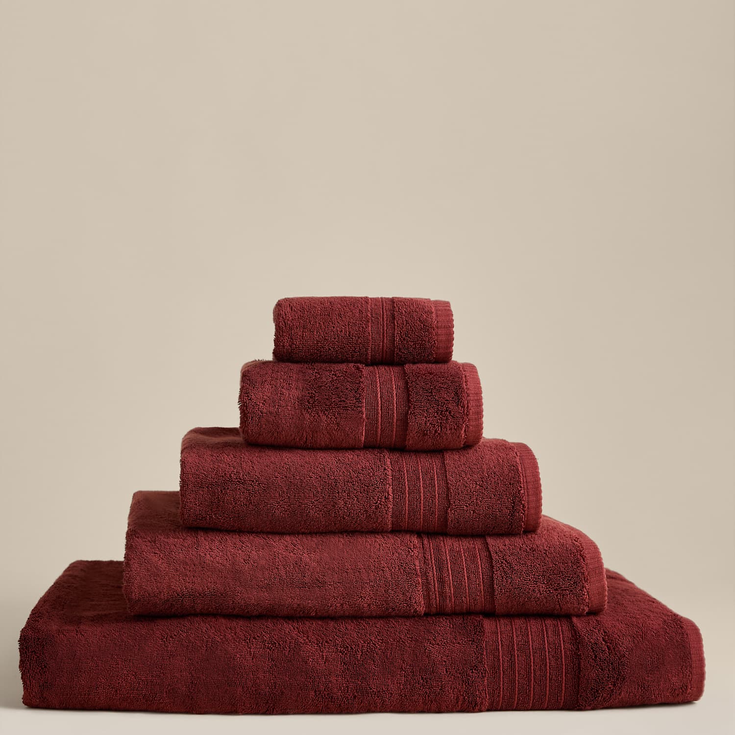 M&S Egyptian Cotton Towel - 2 Pack Face Towels - Chestnut