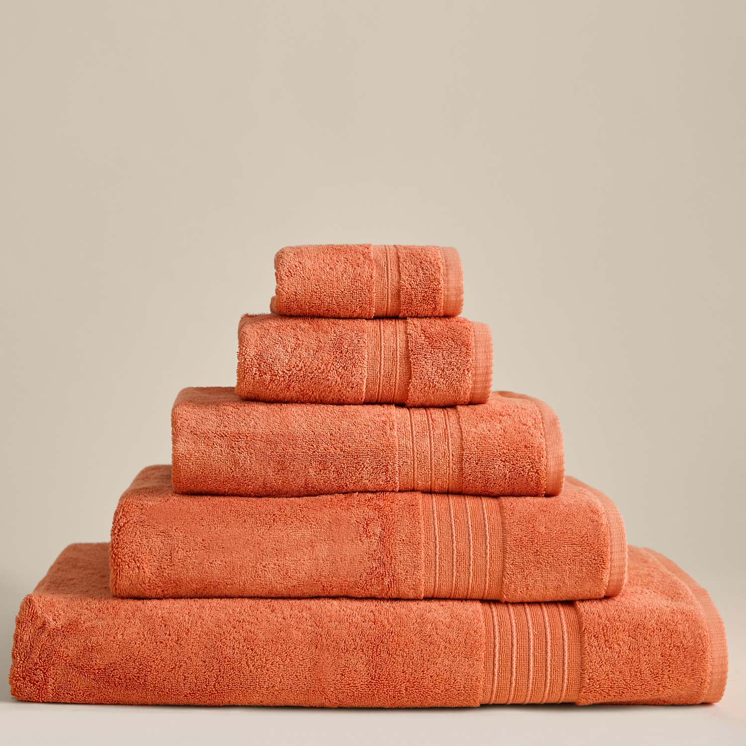 M&S Egyptian Cotton Towel - 2 Pack Face Towels - Orange