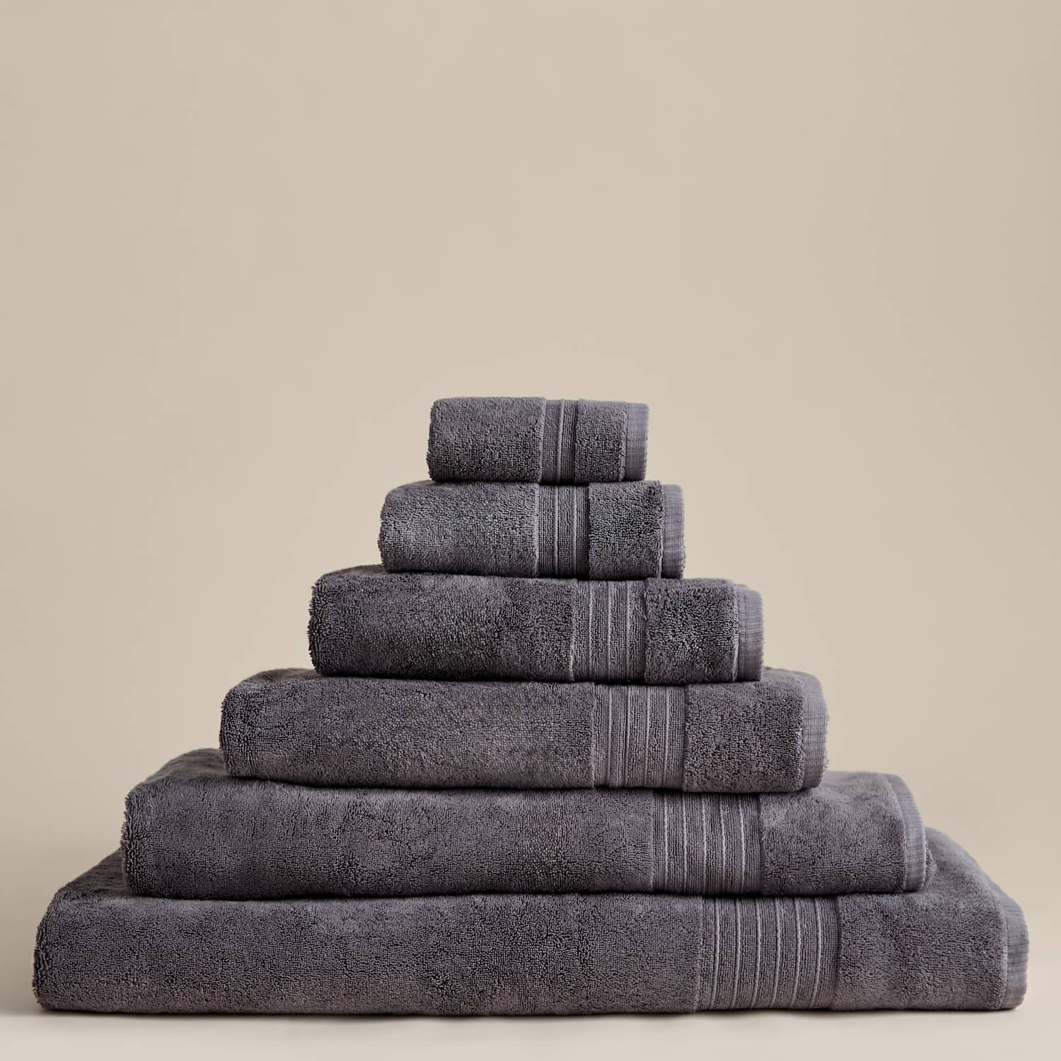 M&S Egyptian Cotton Towel - 2 Pack Face Towels - Charcoal