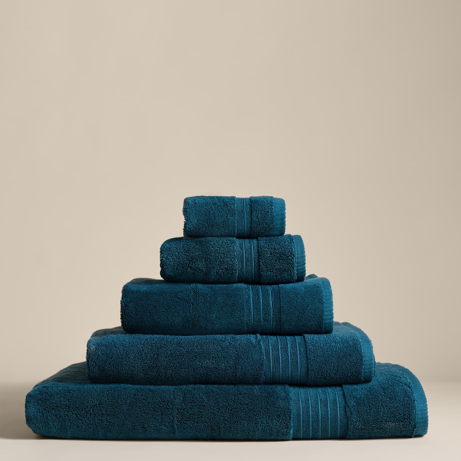 M&S Egyptian Cotton Towel - 2 Pack Face Towels - Petrol