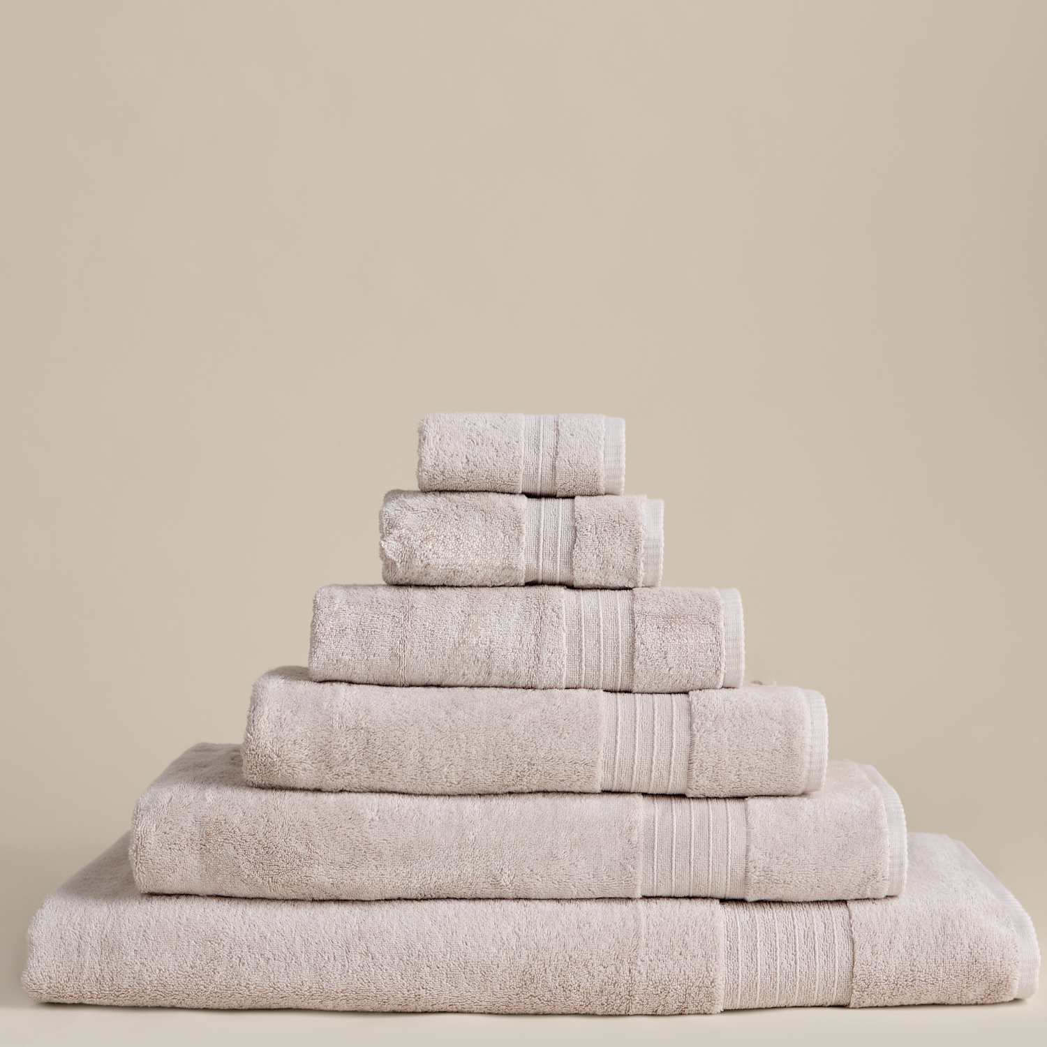 M&S Egyptian Cotton Towel - 2 Pack Face Towels - Linen