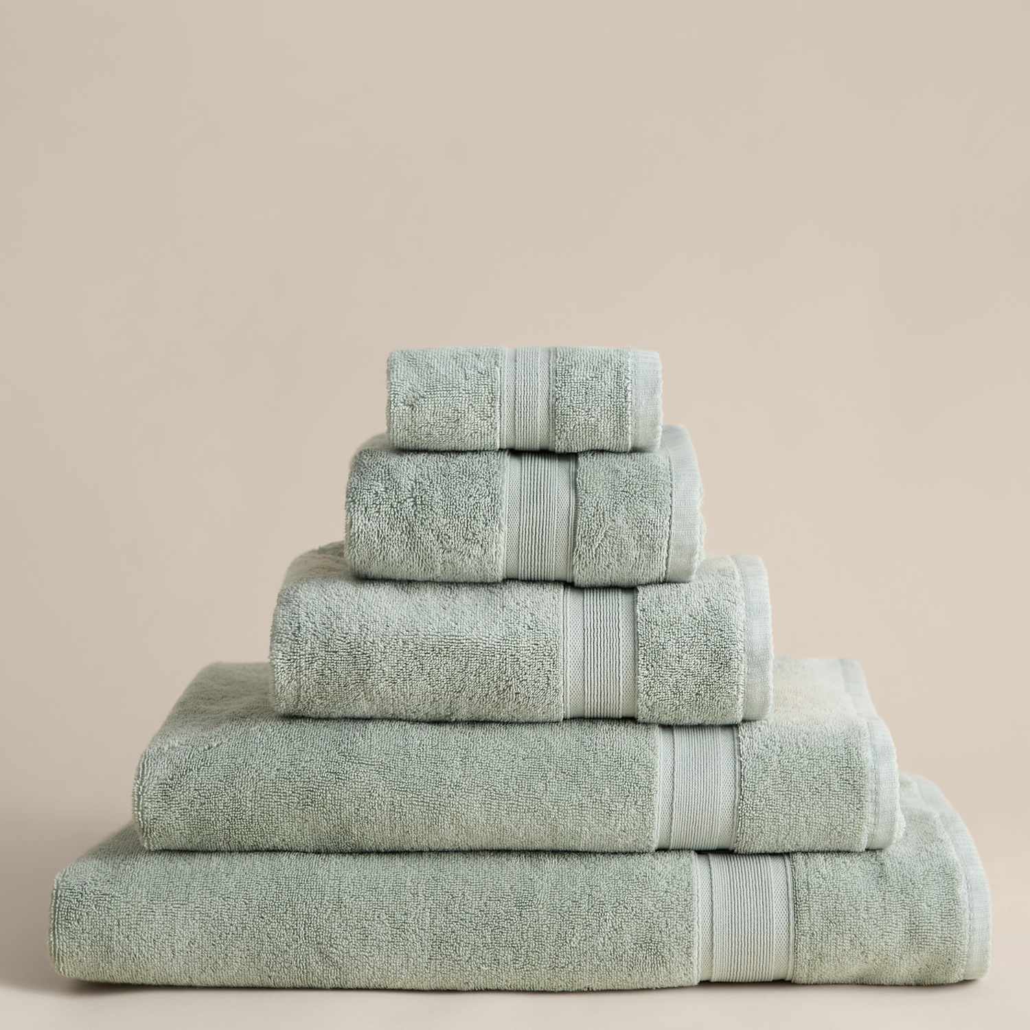 M&S Super Soft Pure Cotton Towel - Hand Towel - Sage