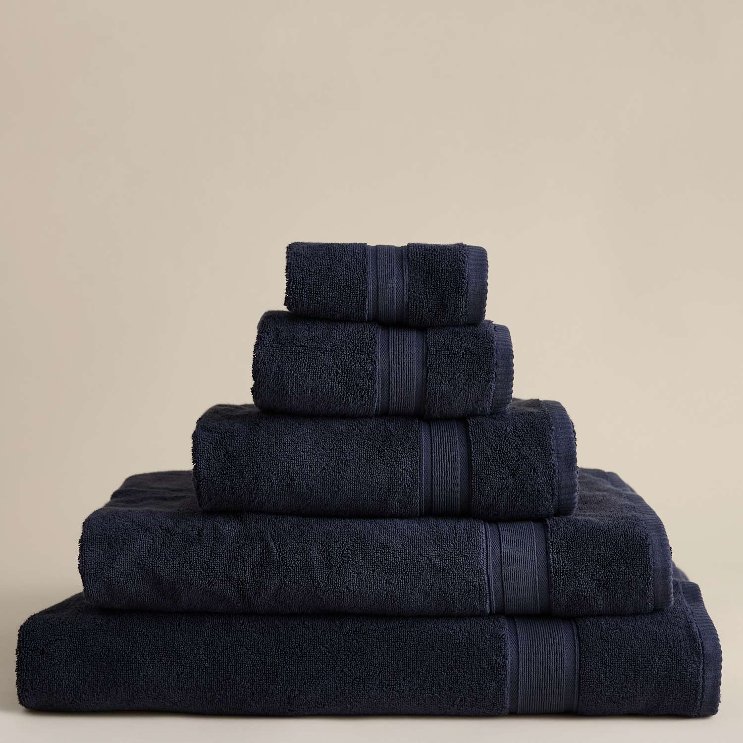 M&S Super Soft Pure Cotton Towel - Hand Towel - Navy