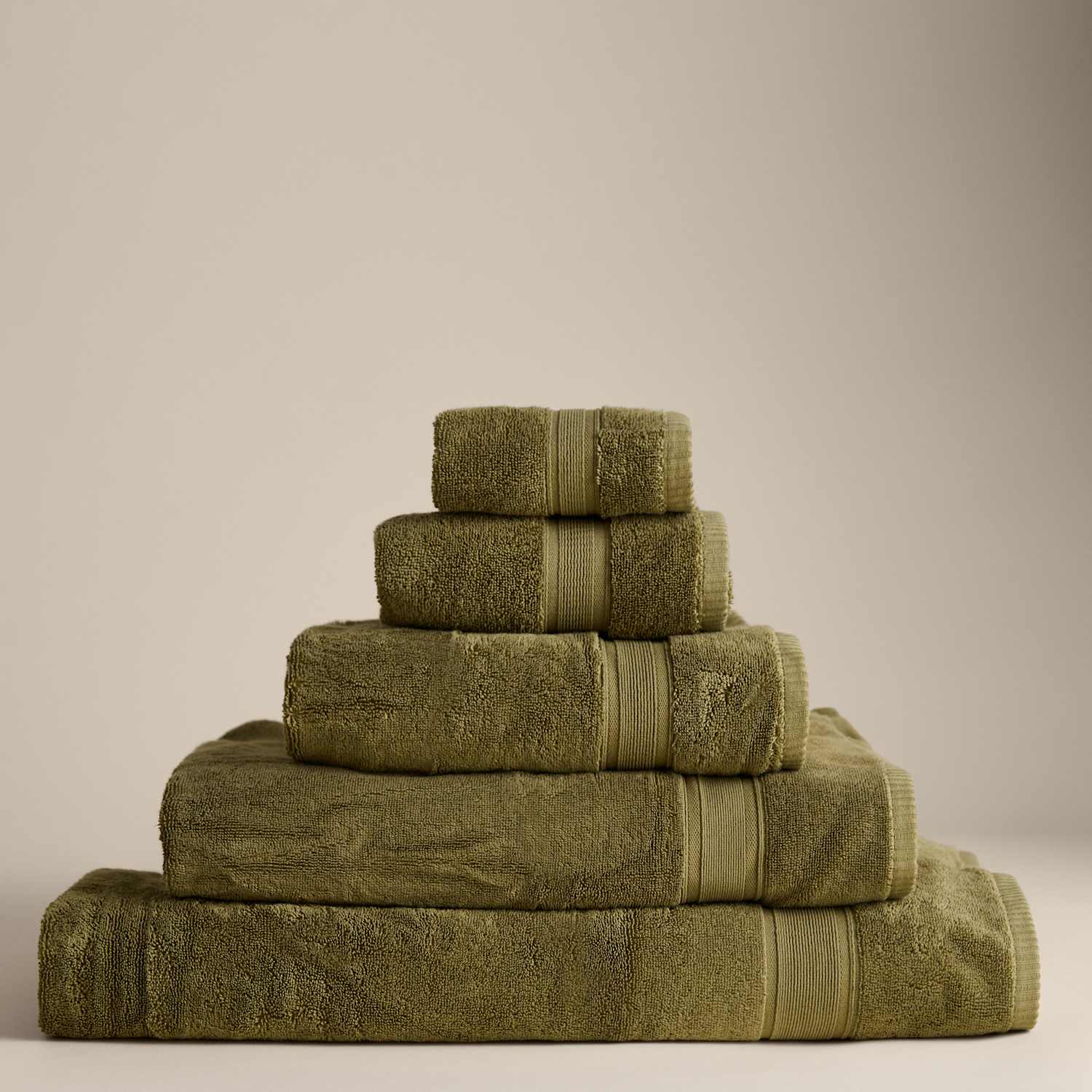 M&S Super Soft Pure Cotton Towel - Bath Towel - Olive