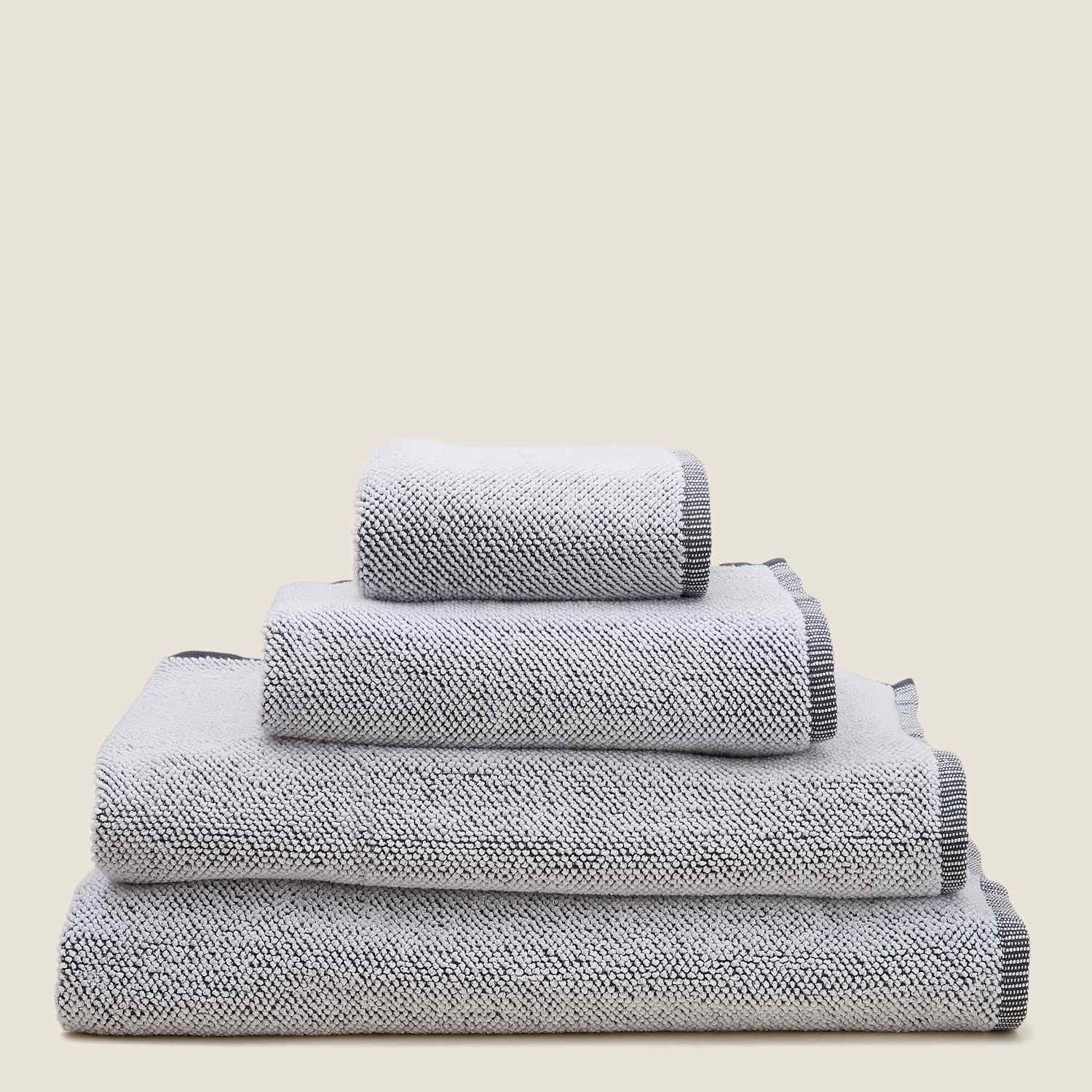 M&S Pure Cotton Cosy Weave Towel - Bath Sheet - Grey Mix