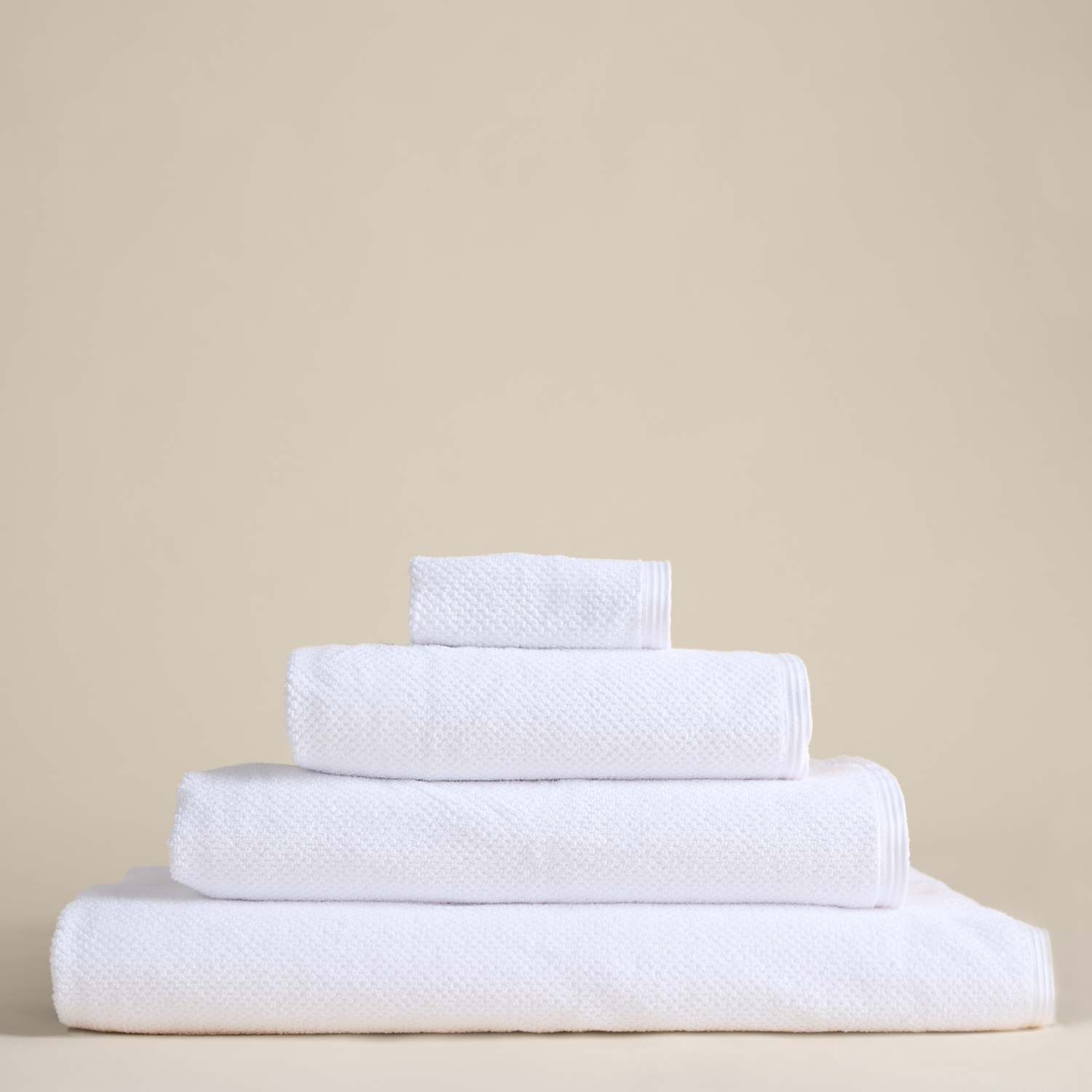 M&S Pure Cotton Rice Weave Bath Towel - Bath Sheet - White