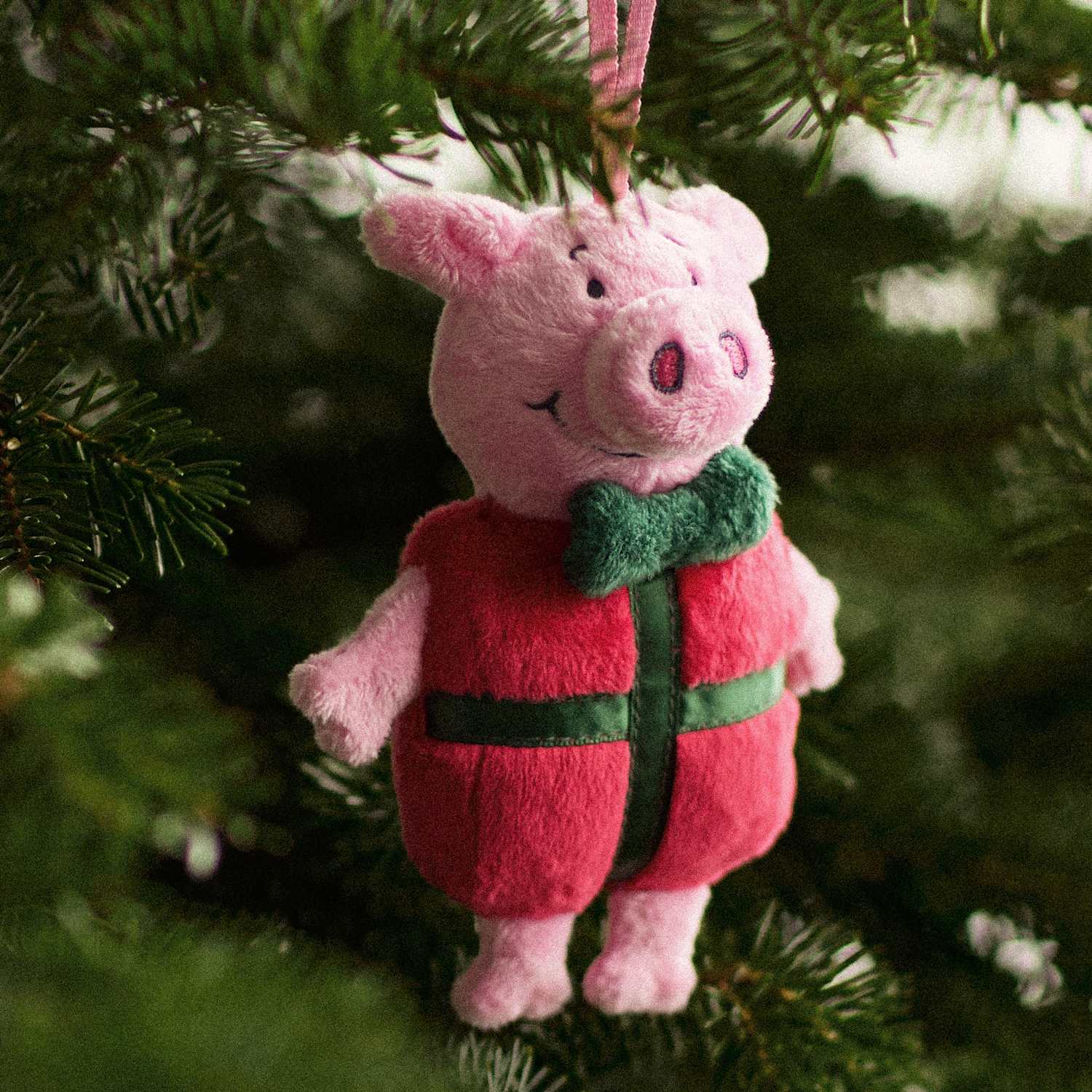 M&S Percy Pig Present Tree Decoration - Pink Mix