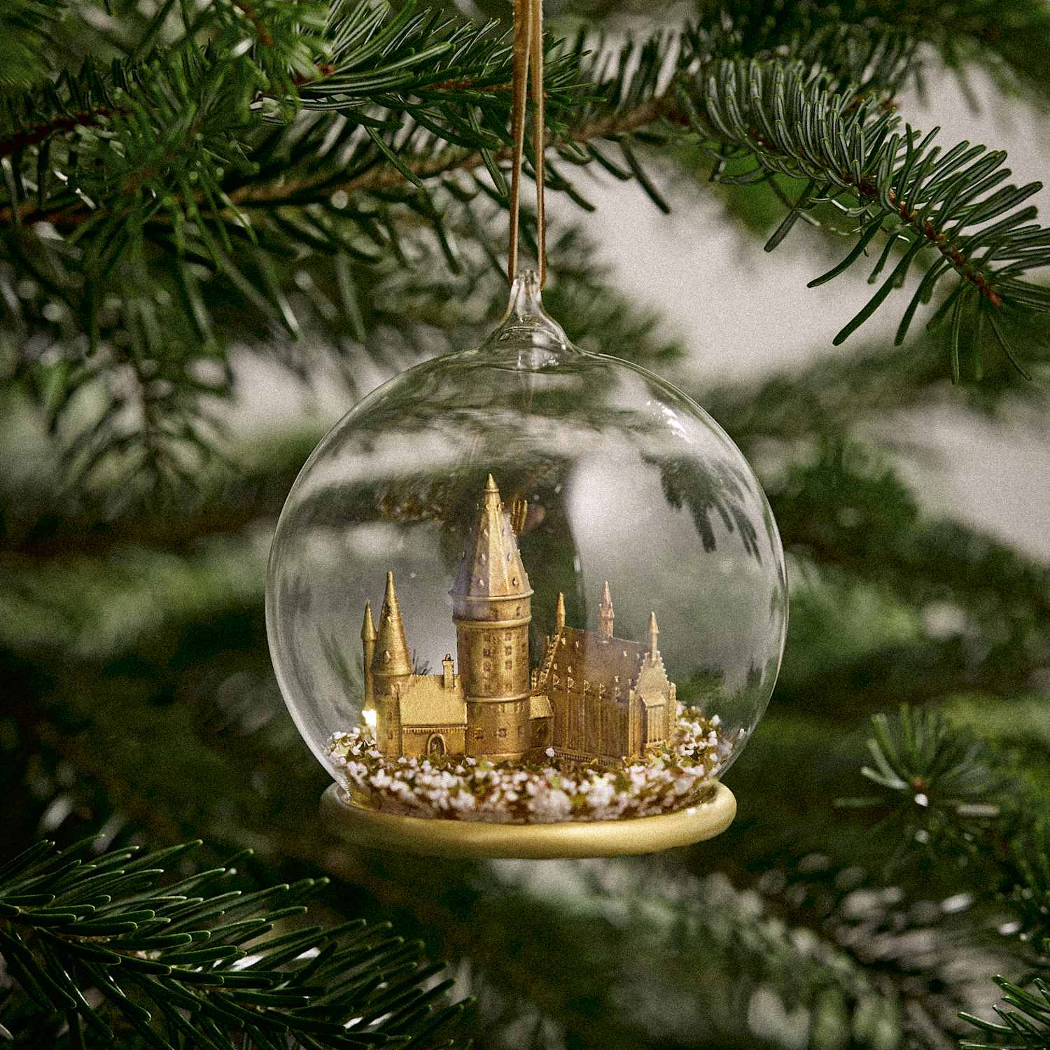 M&S Harry Potter Hogwarts Glass Decoration - Gold Mix