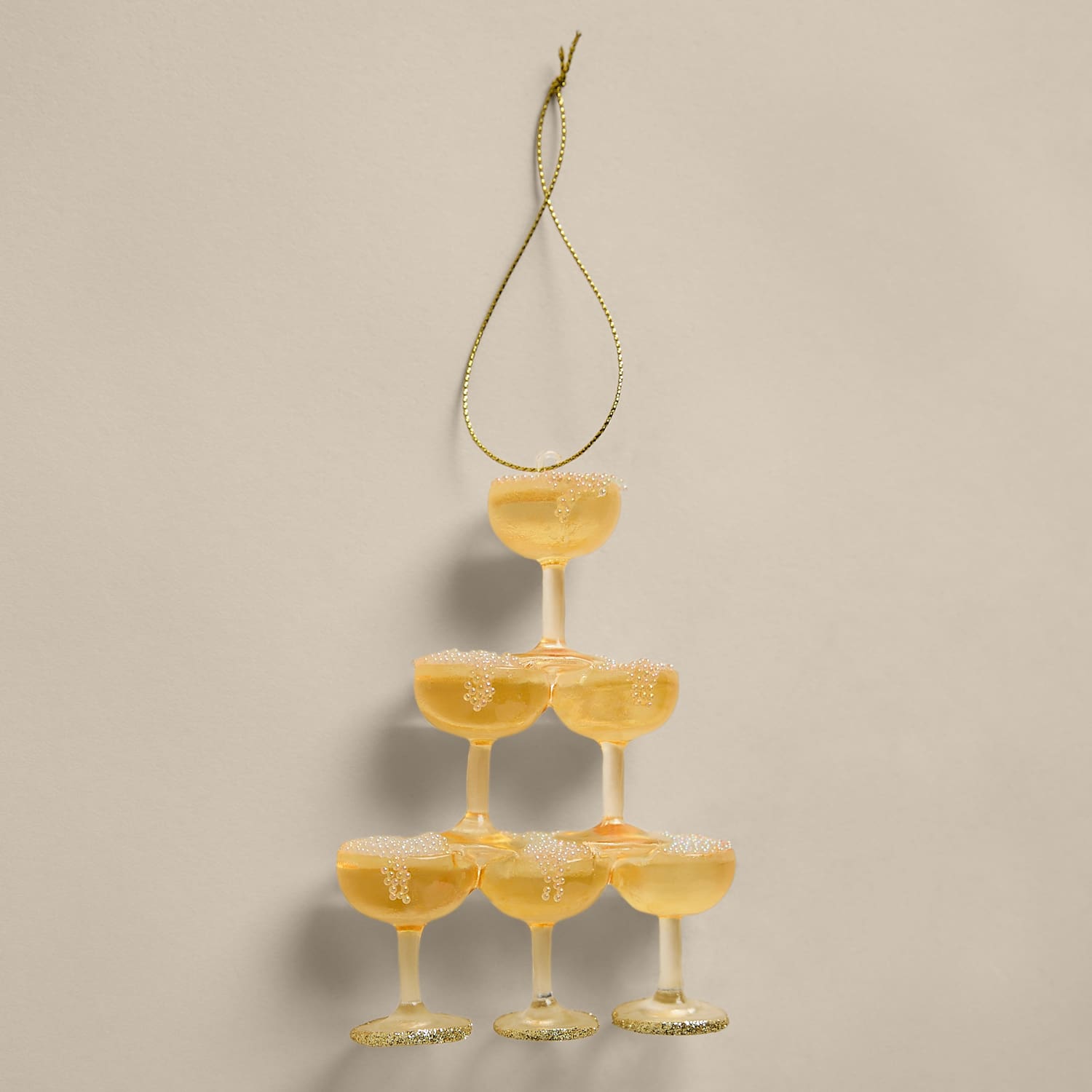 M&S Glass Champagne Tower Decoration - Yellow Mix