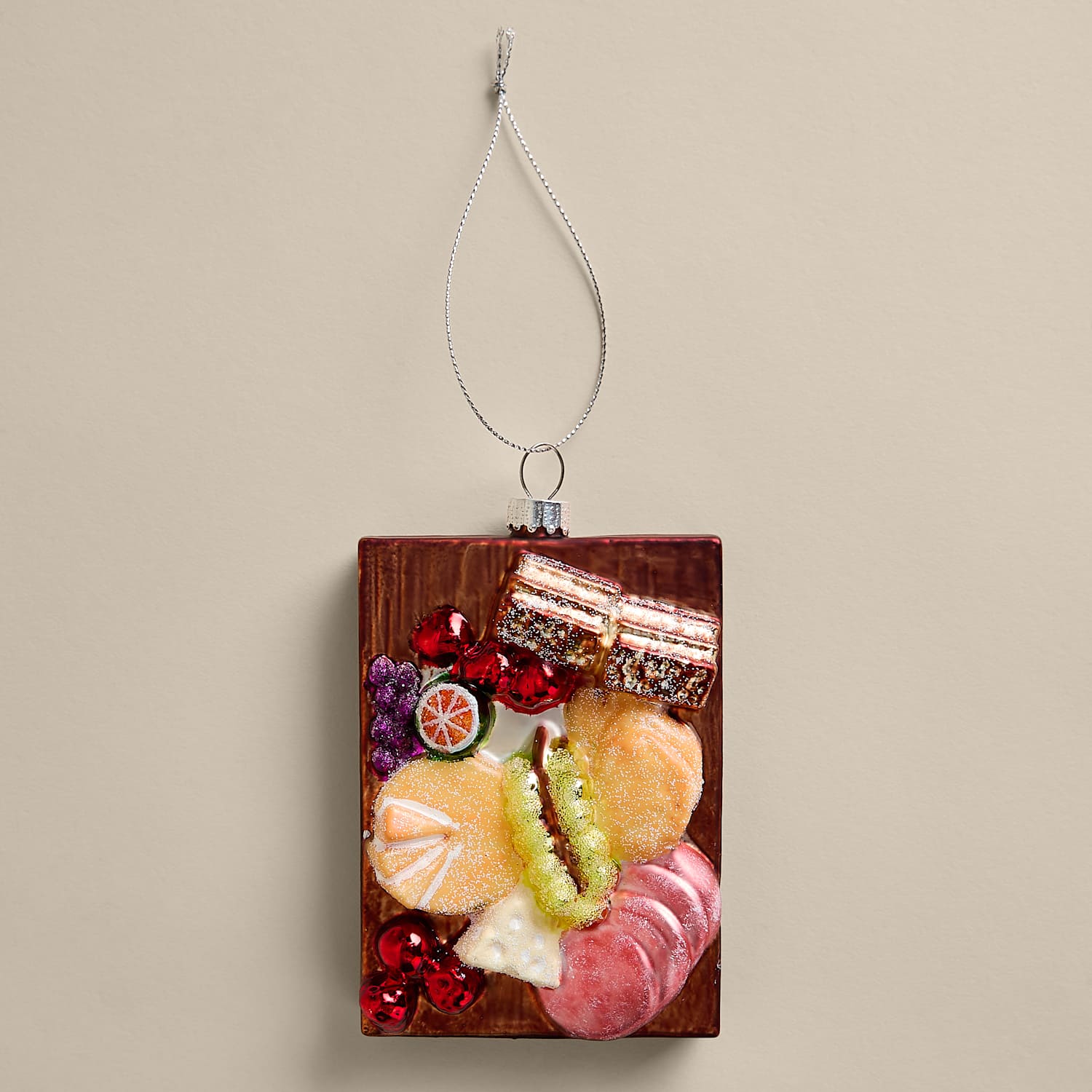 M&S Glass Hanging Charcuterie Board Decoration - Multi