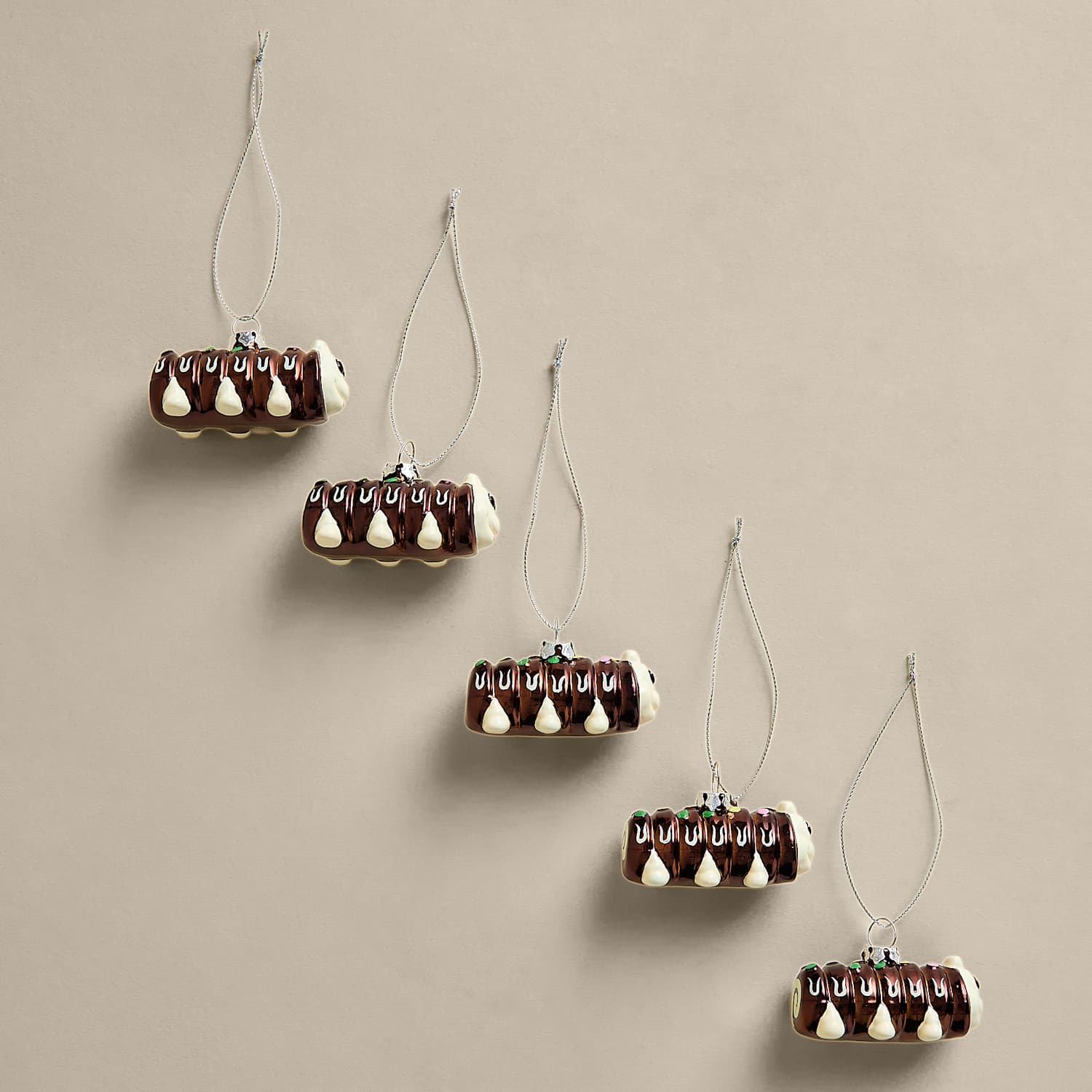 M&S 5 Pack Colin the Caterpillar Hanging Decorations - Brown Mix