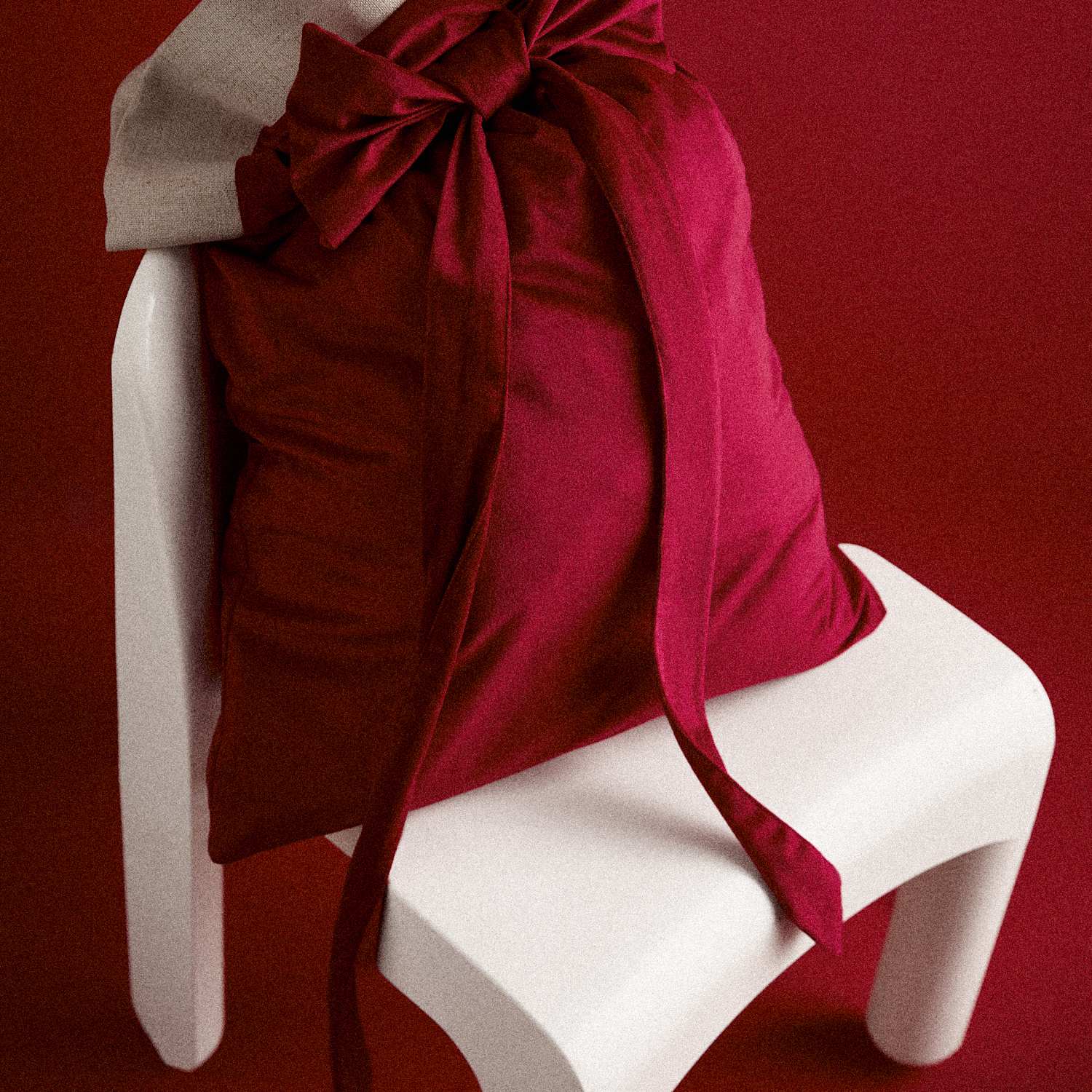 M&S Velvet Bow Sack - Red Mix