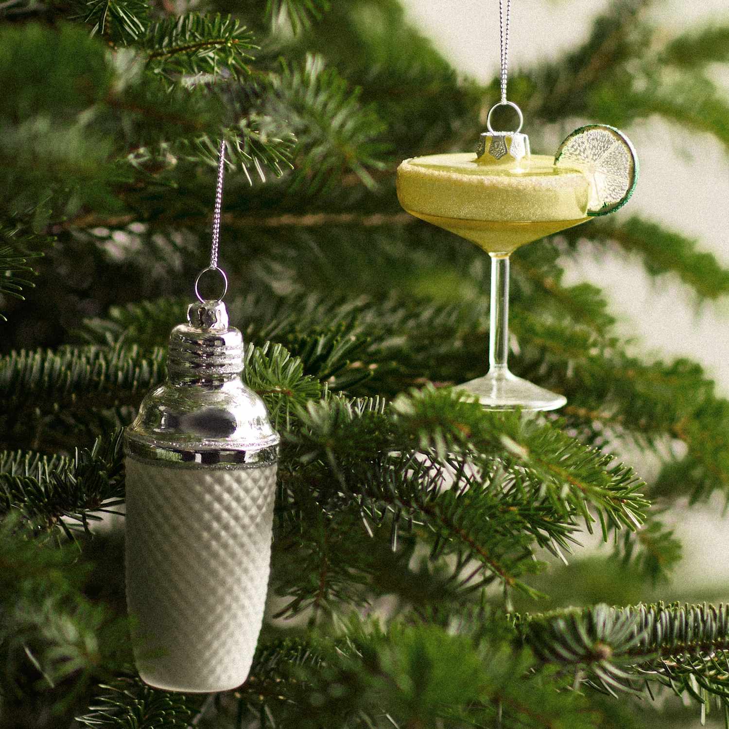 M&S 2 Pack Glass Hanging Cocktail Decorations - Multi