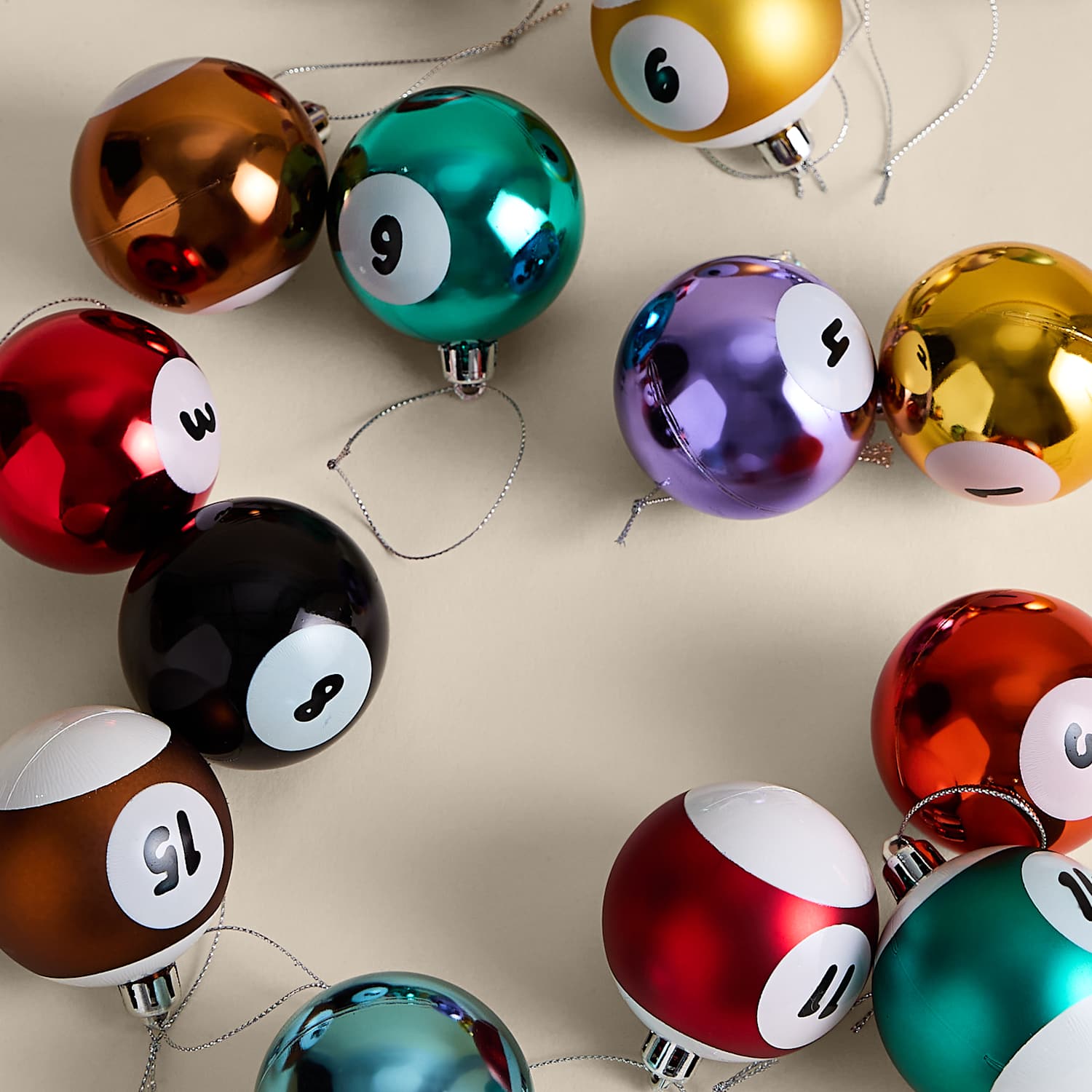 M&S 15 Pack Shatterproof Pool Baubles - Multi
