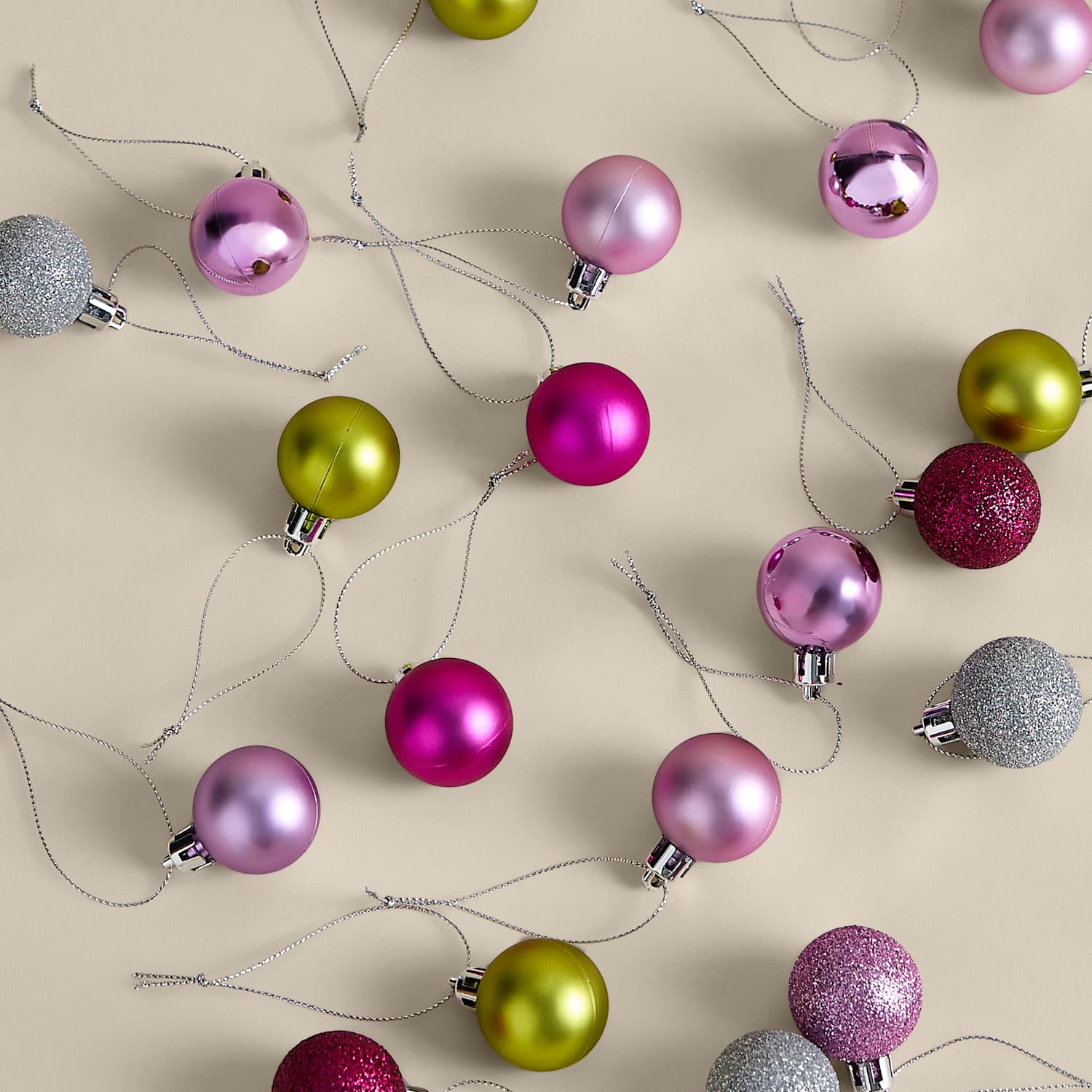 M&S 49 Pack Mini Shatterproof Baubles - Multi