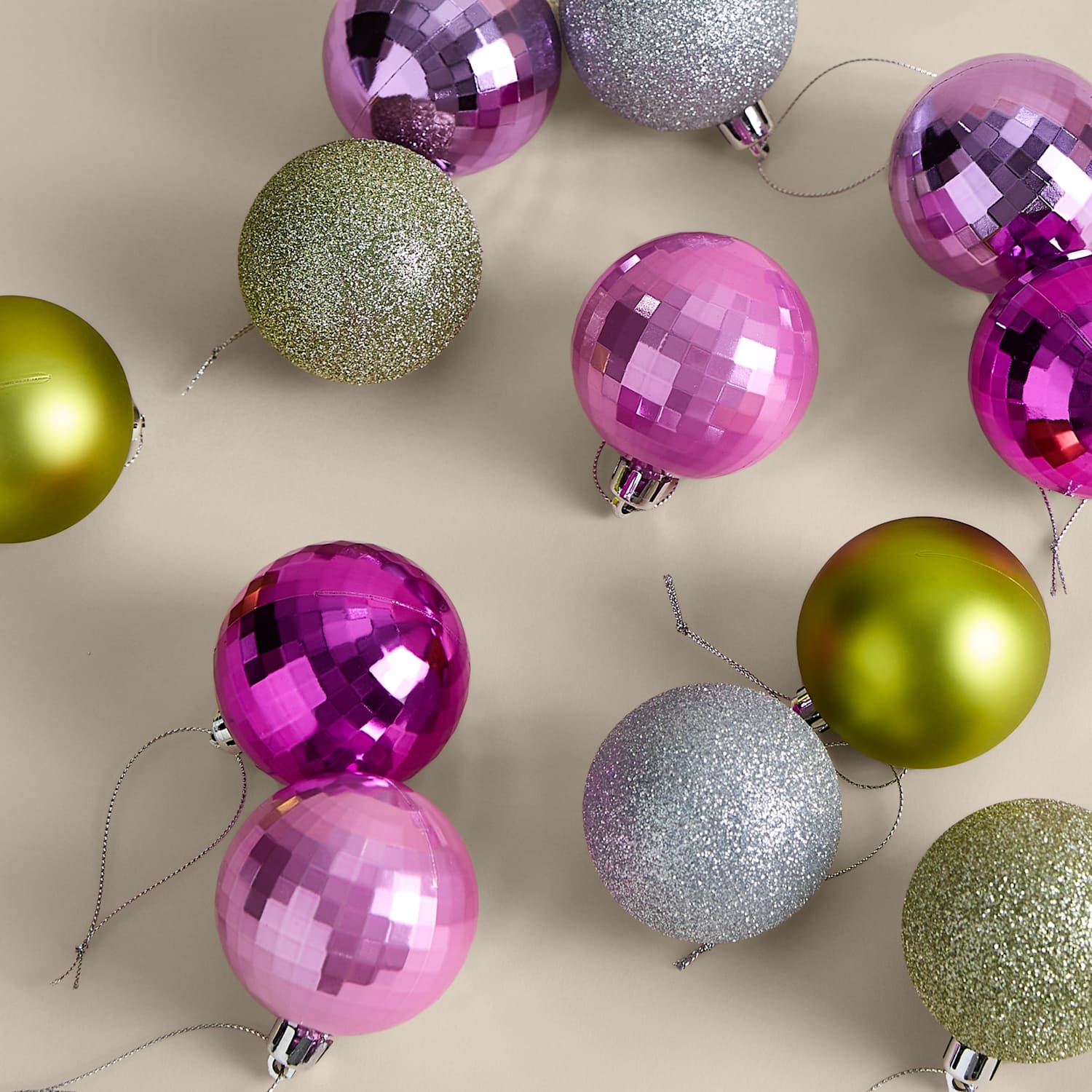 M&S 24 Pack Mixed Shatterproof Baubles - Multi