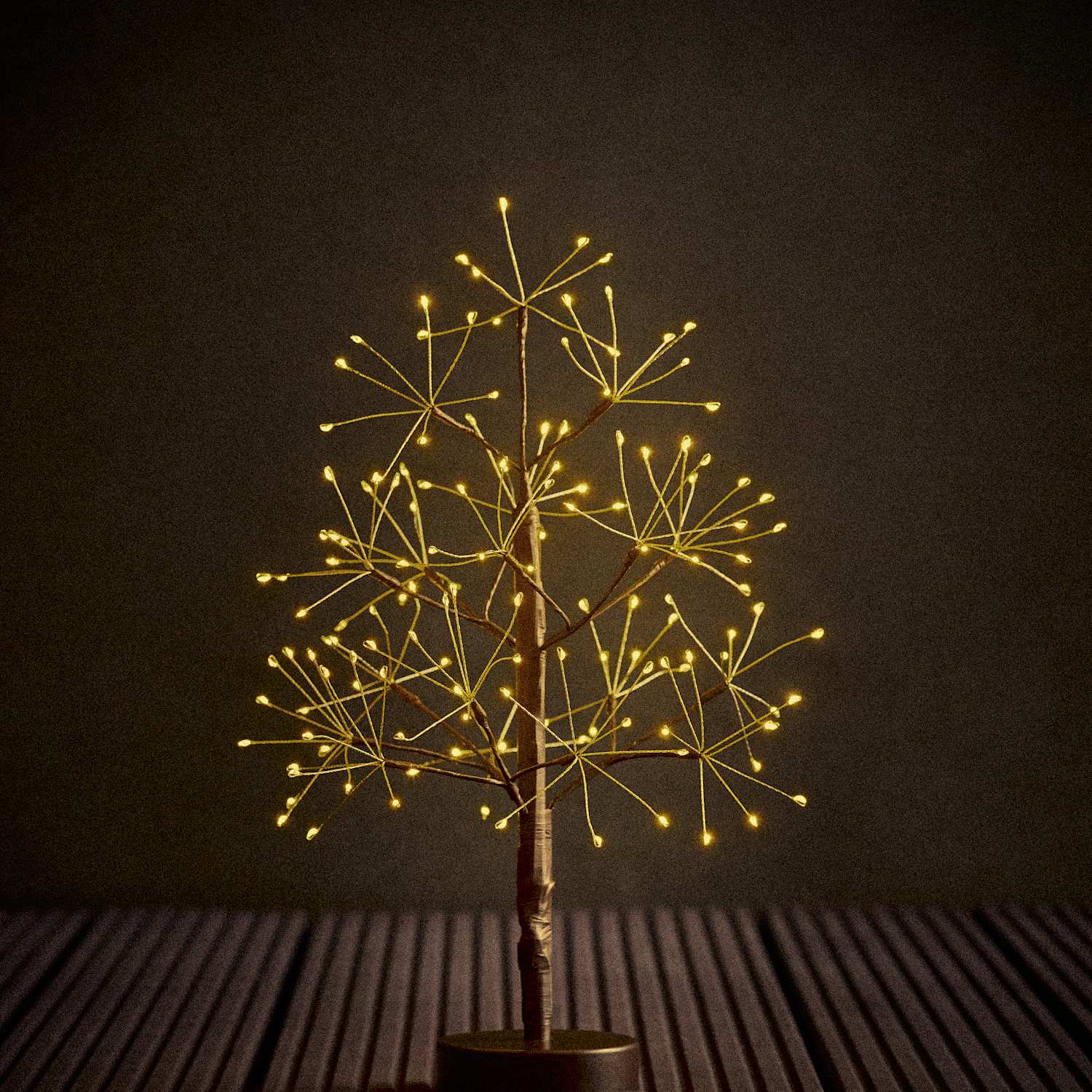 M&S 1.5ft Pre-Lit Twig Cluster Christmas Tree - Black Mix