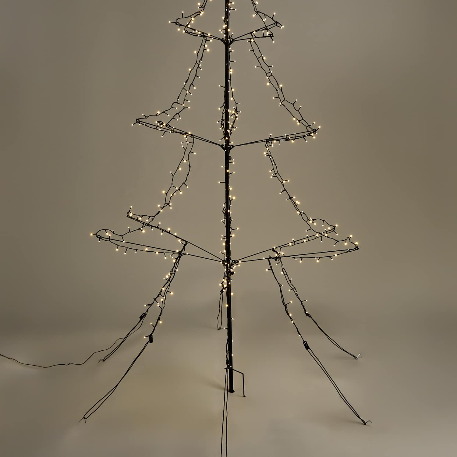 M&S 2m Cascade Outdoor Christmas Tree - Black Mix