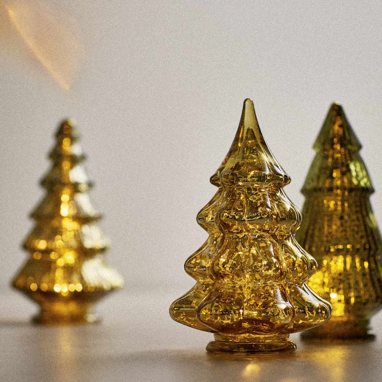 M&S 3 Pack Light Up Mini Tree Decorations - Multi