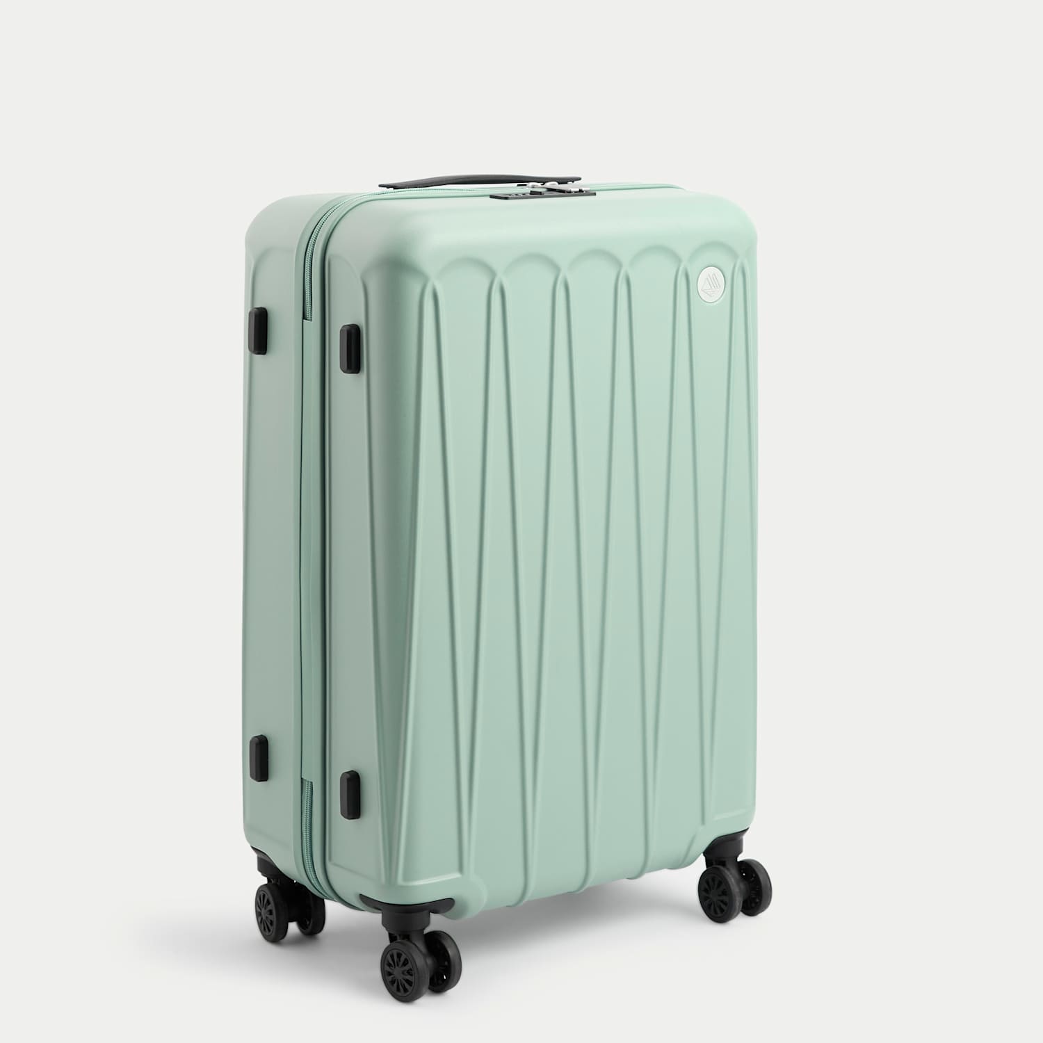 M&S Amalfi 4 Wheel Hard Shell Medium Suitcase - Sage Green