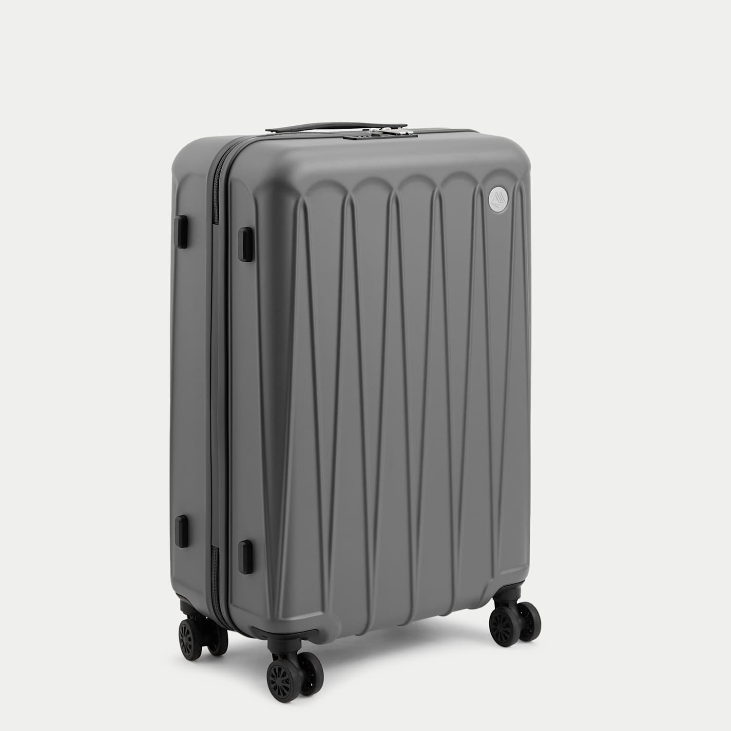 M&S Amalfi 4 Wheel Hard Shell Medium Suitcase - Charcoal