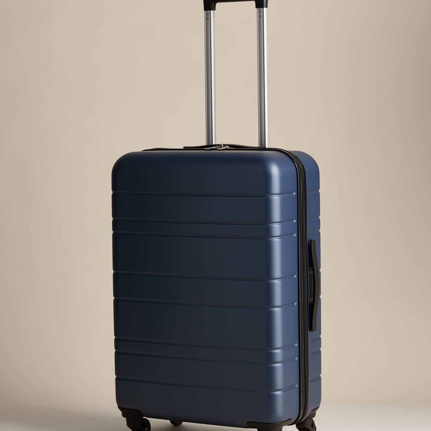 M&S Pisa 4 Wheel Hard Shell Medium Suitcase - Navy